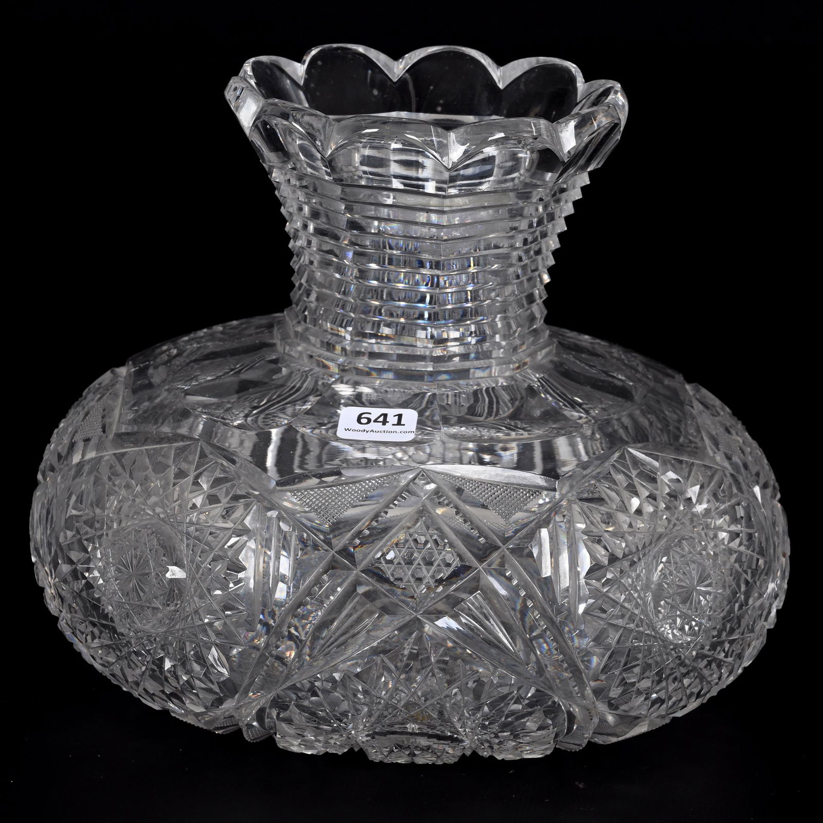 Flower Center, American Brilliant Cut Glass (1 of 3)