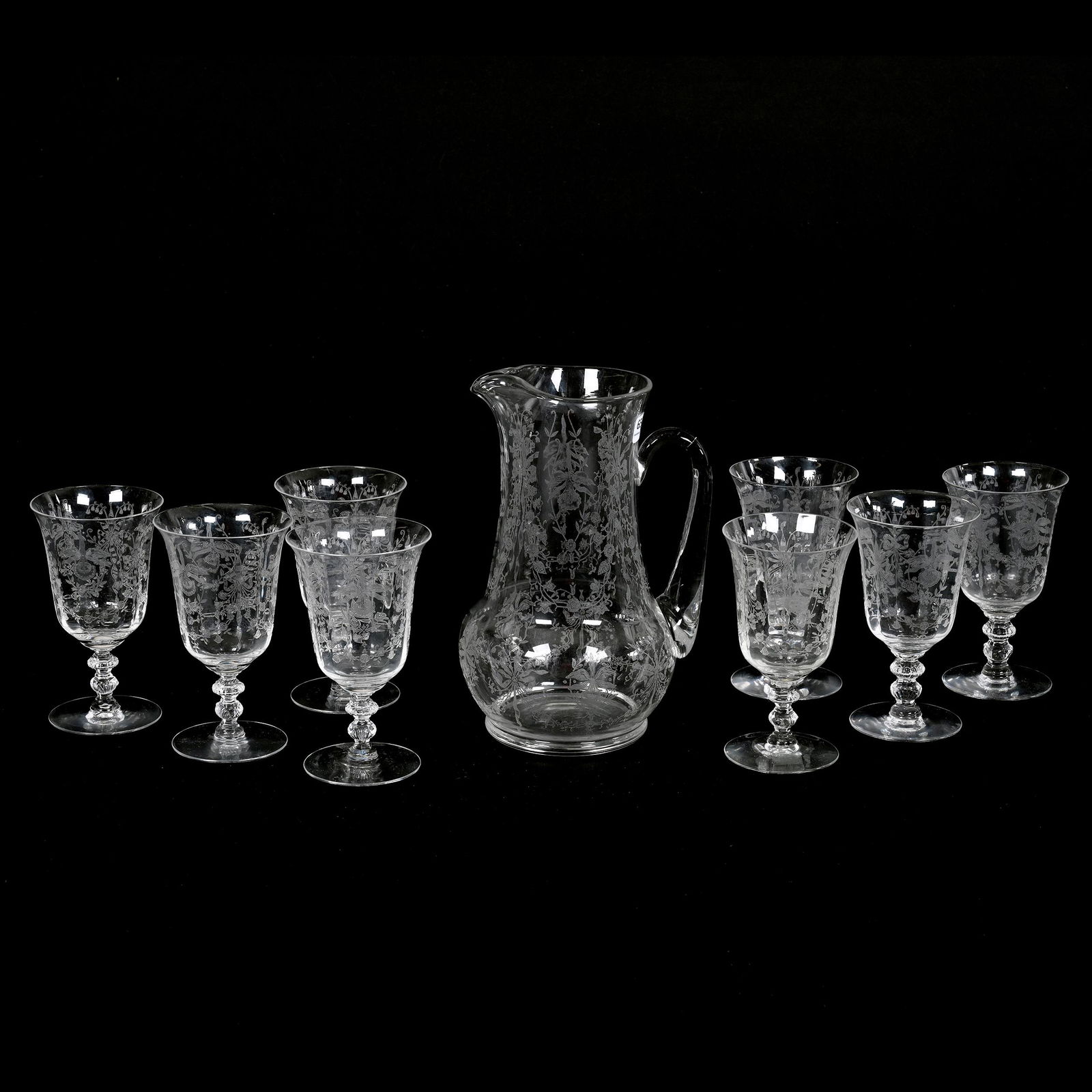 Water Set, Orchid Pattern By Heisey (1 of 3)