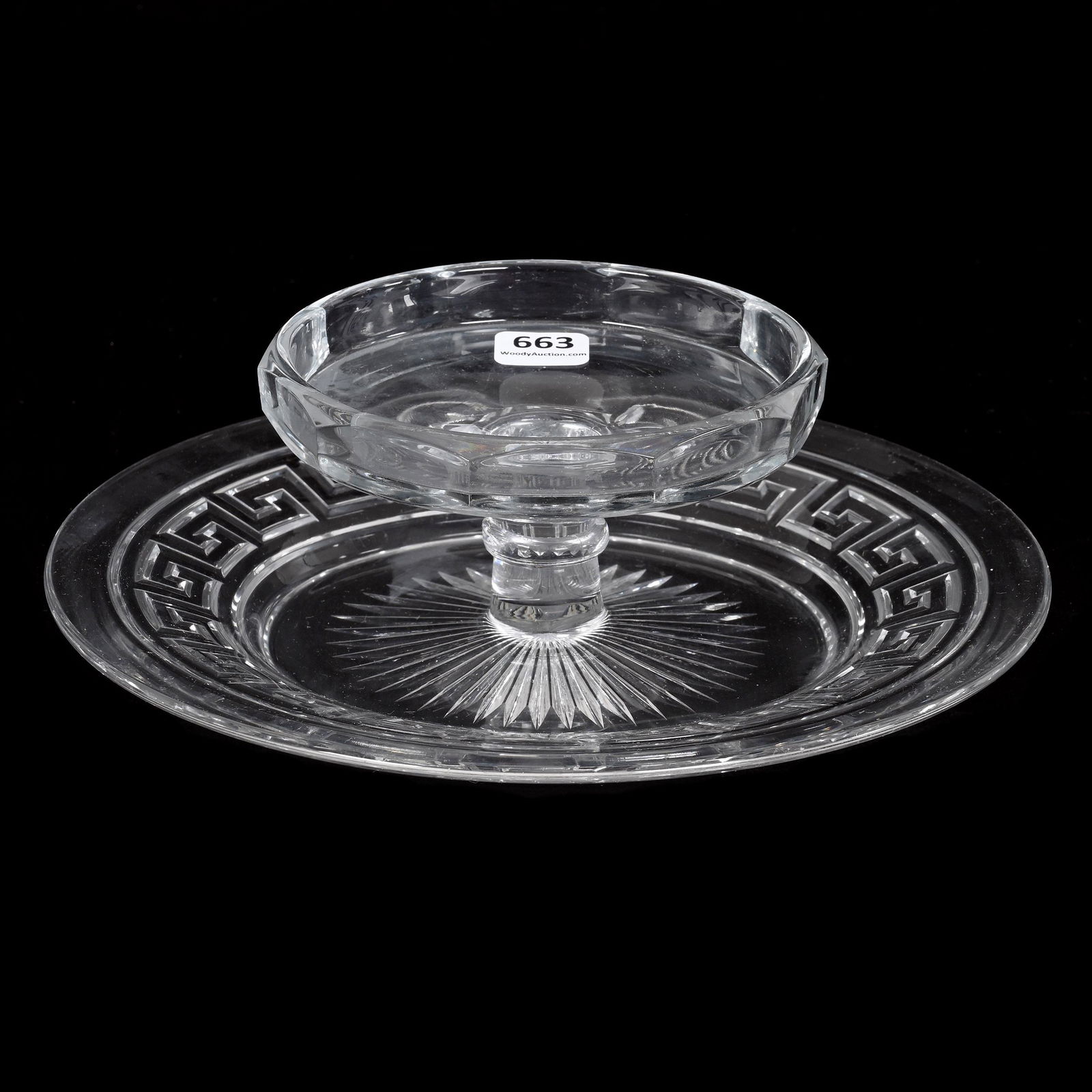 Cheese & Cracker Tray Marked Heisey (1 of 3)