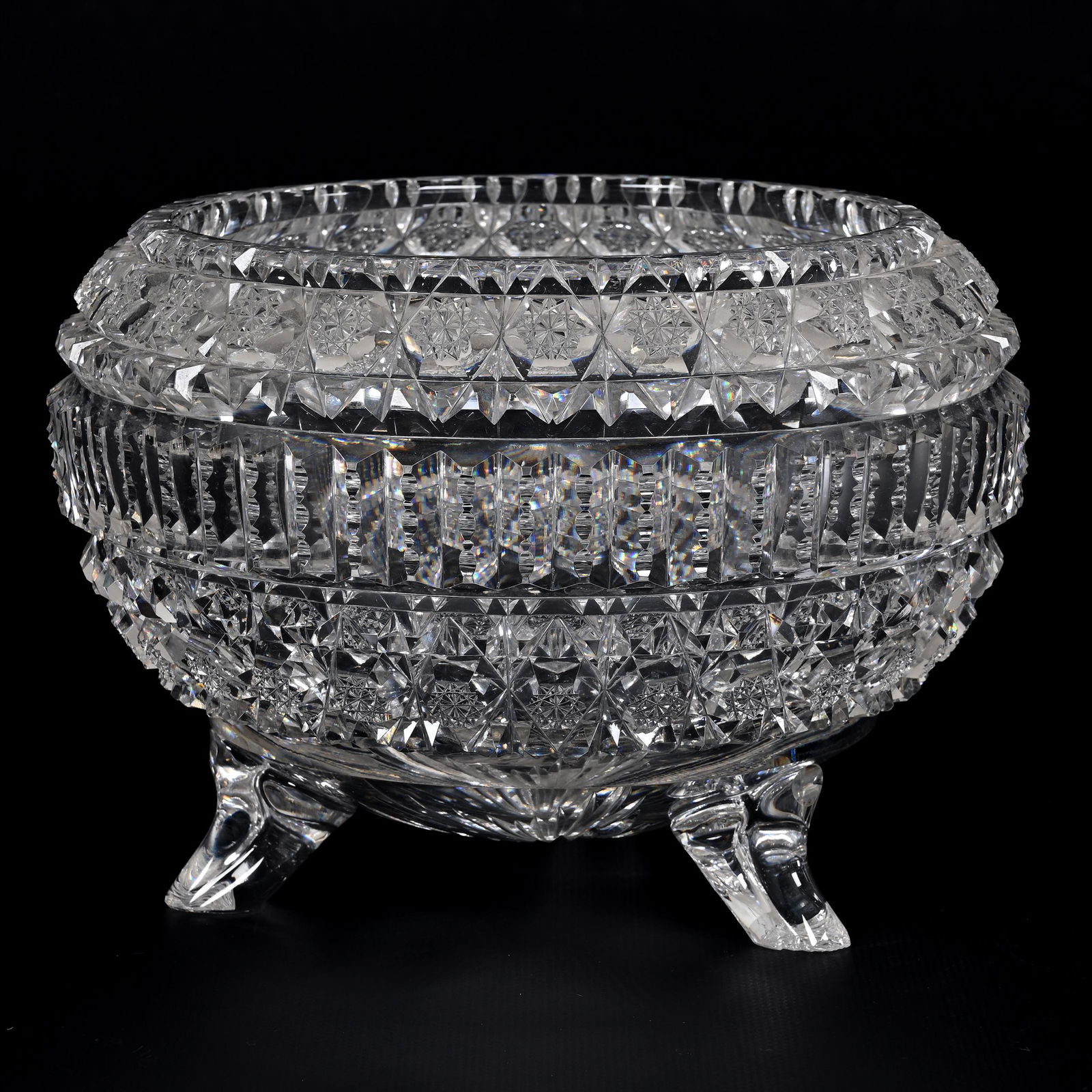 Rose Bowl, Three Feet, ABCG, Signed Hawkes (1 of 4)