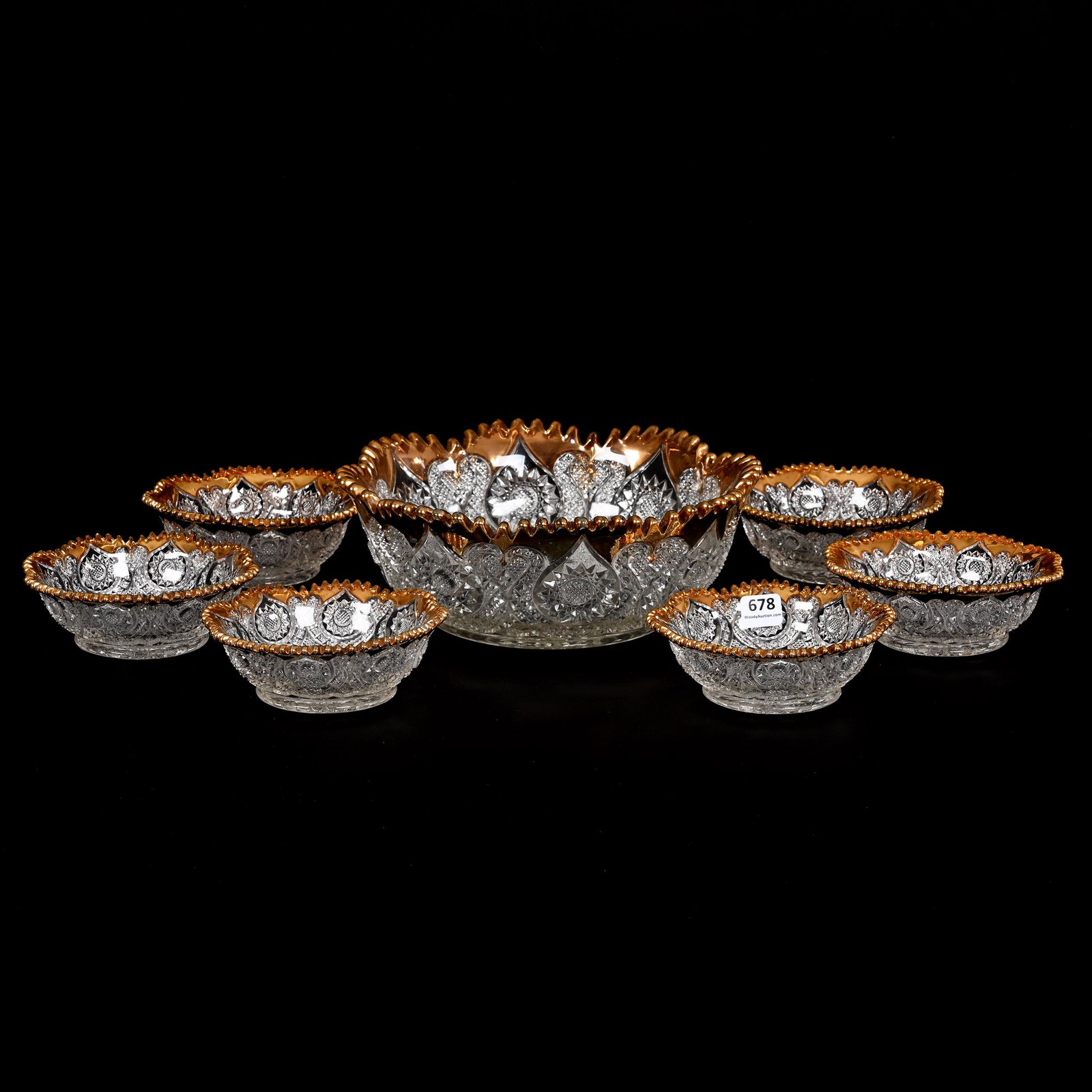 Berry Set, Clear Pattern Glass (1 of 3)