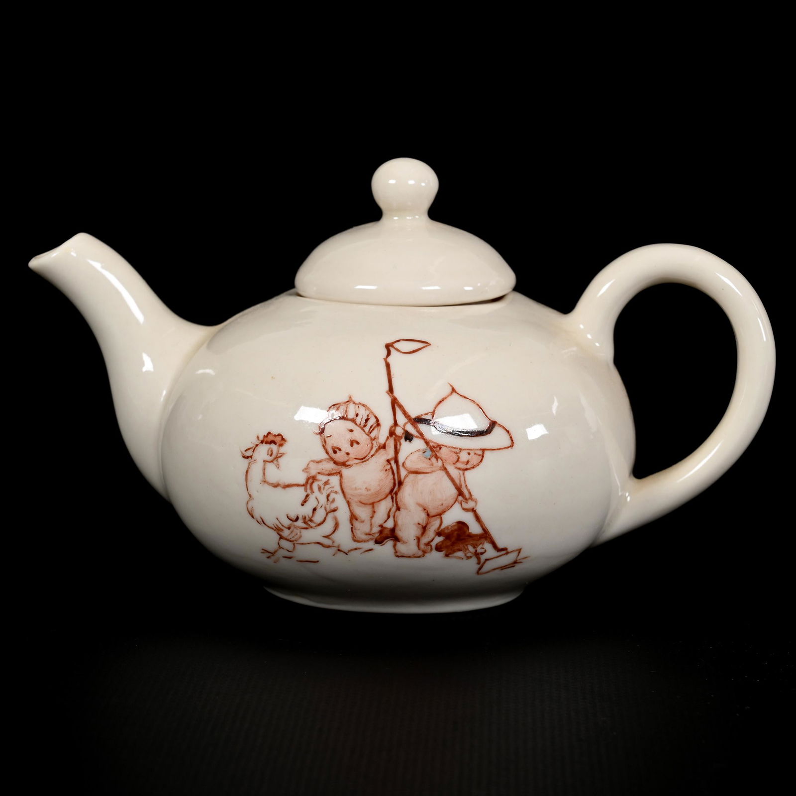 Child's Teapot Marked Rose O'Neill Wilson Kewpie (1 of 3)