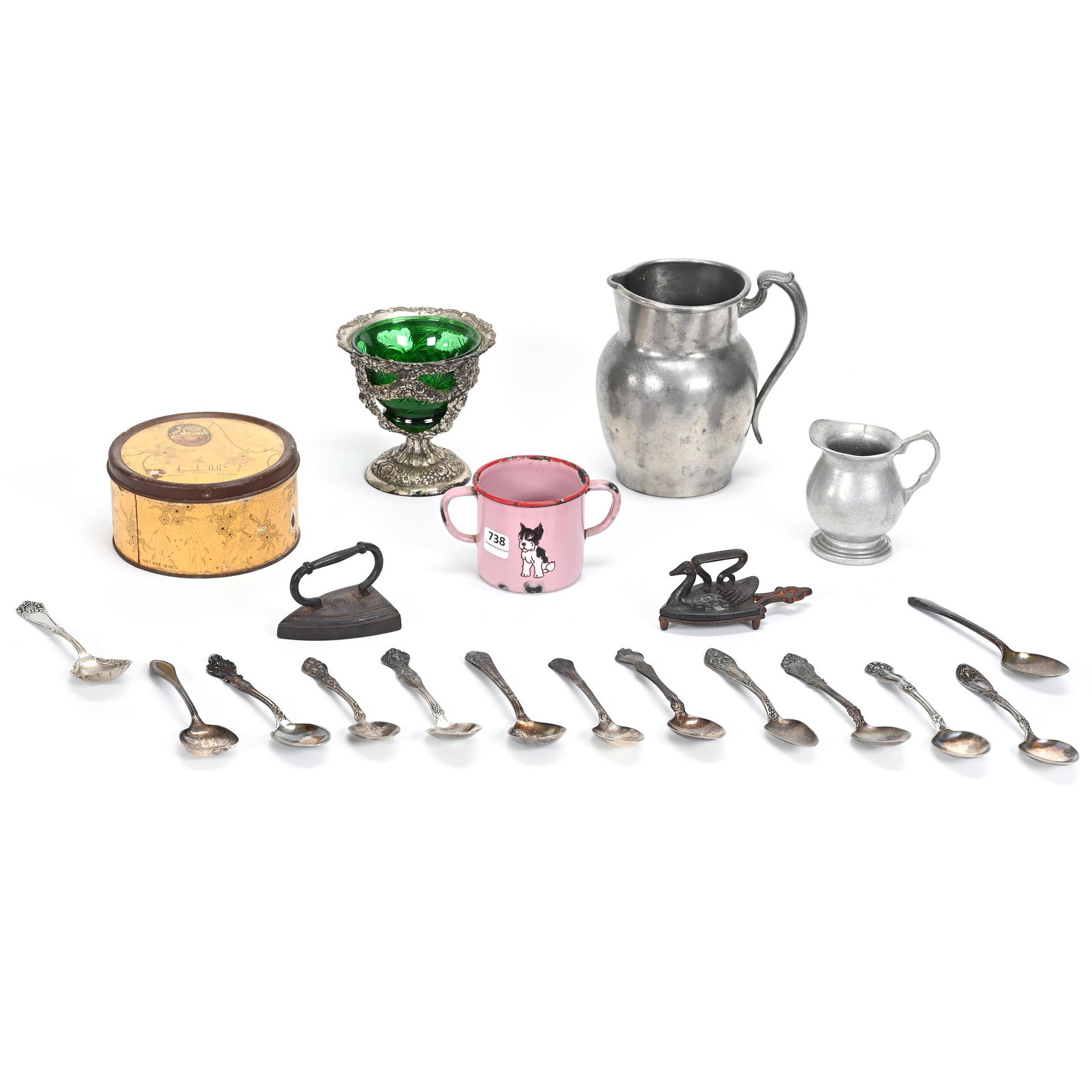 (8) Metal Items And A Group Of Silverplate Spoons (1 of 5)