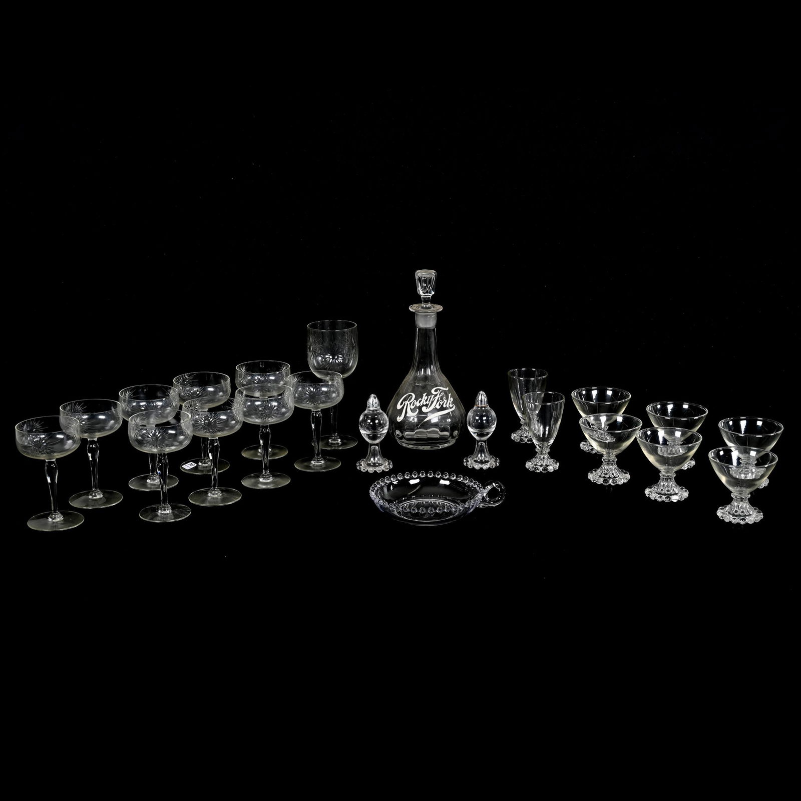 Grouping Of Clear Crystal Items (1 of 4)