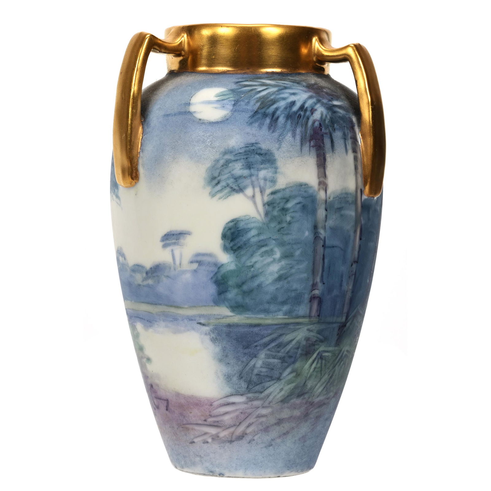 Vase, Three Handles, Marked Pickard Vellum (1 of 4)