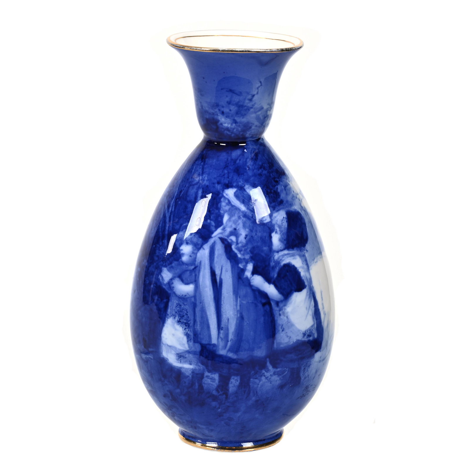 Vase Marked Burslem Flow Blue Babes In Woods (1 of 3)