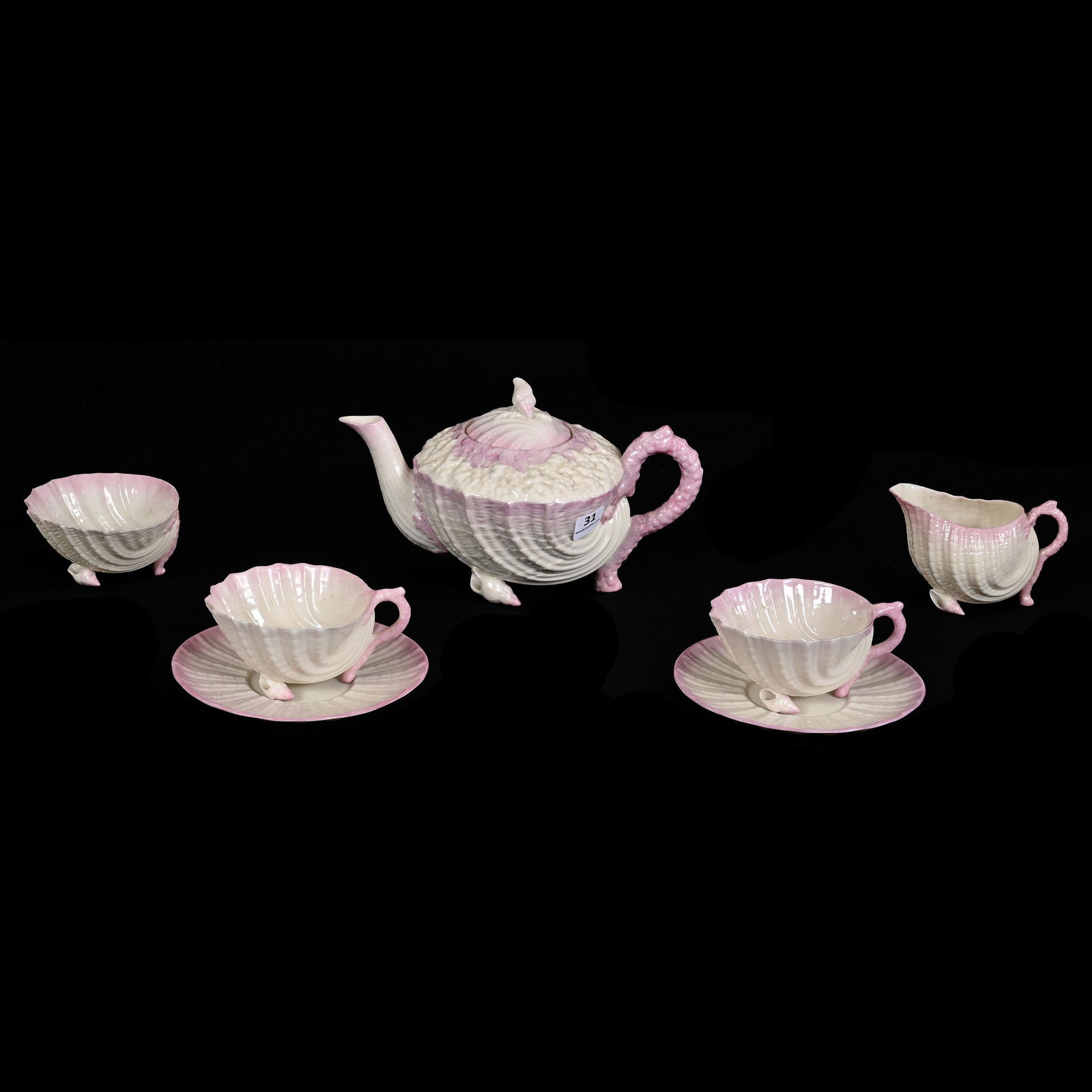 Tea Set Marked Irish Belleek (Black Mark) (1 of 3)