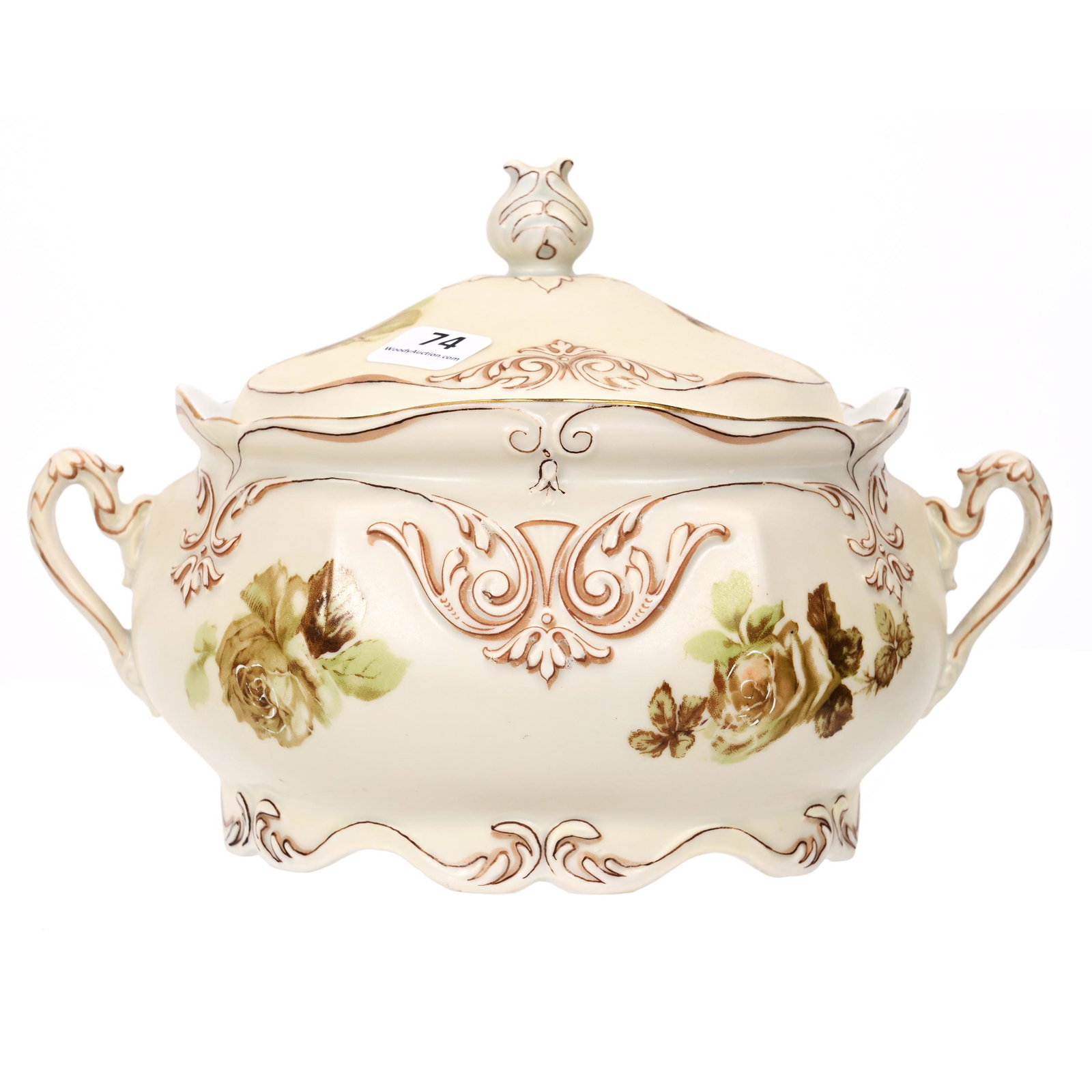 Cracker Jar Marked Old Ivory #84 Porcelain (1 of 3)