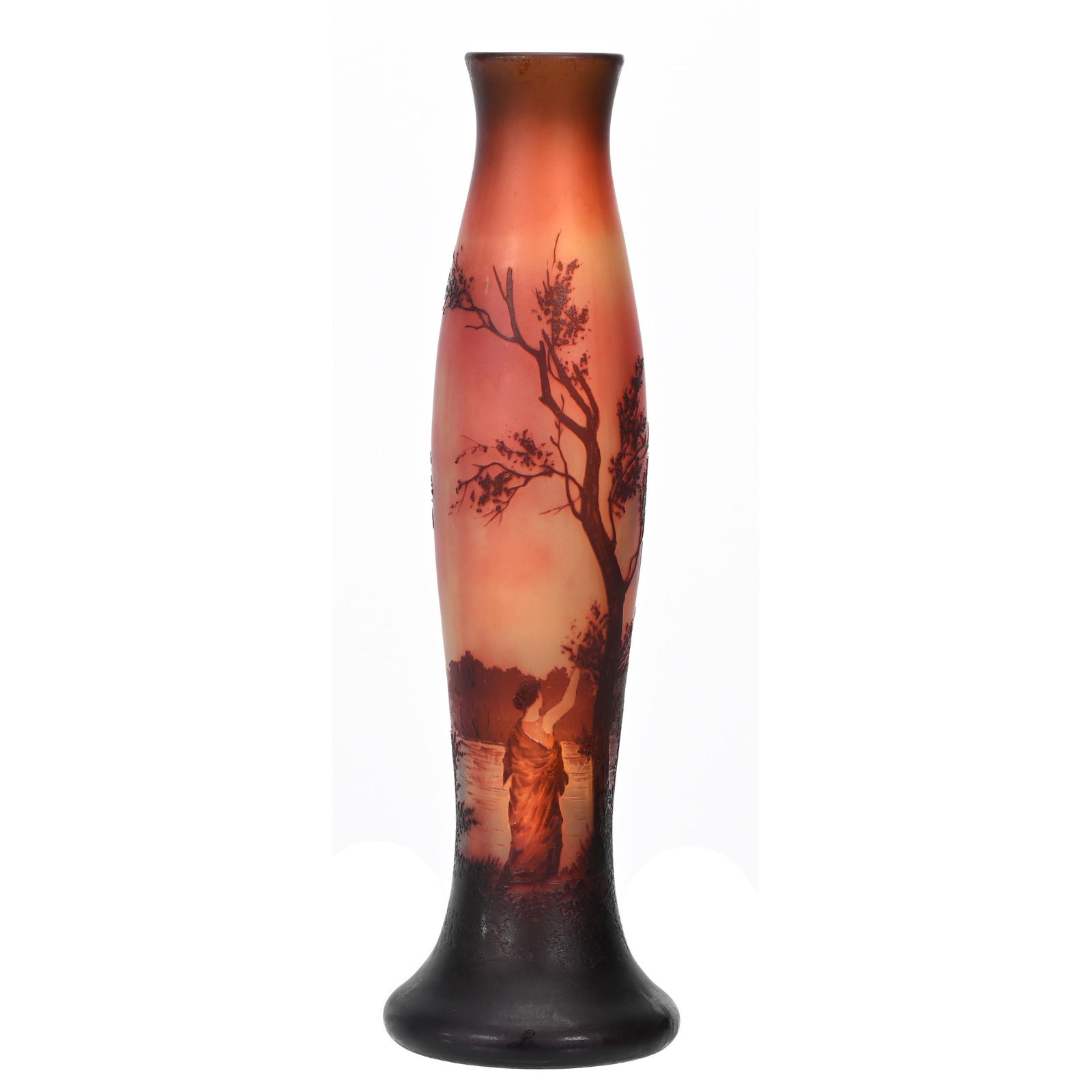 Vase Signed D'argental French Cameo Art Glass (1 of 4)