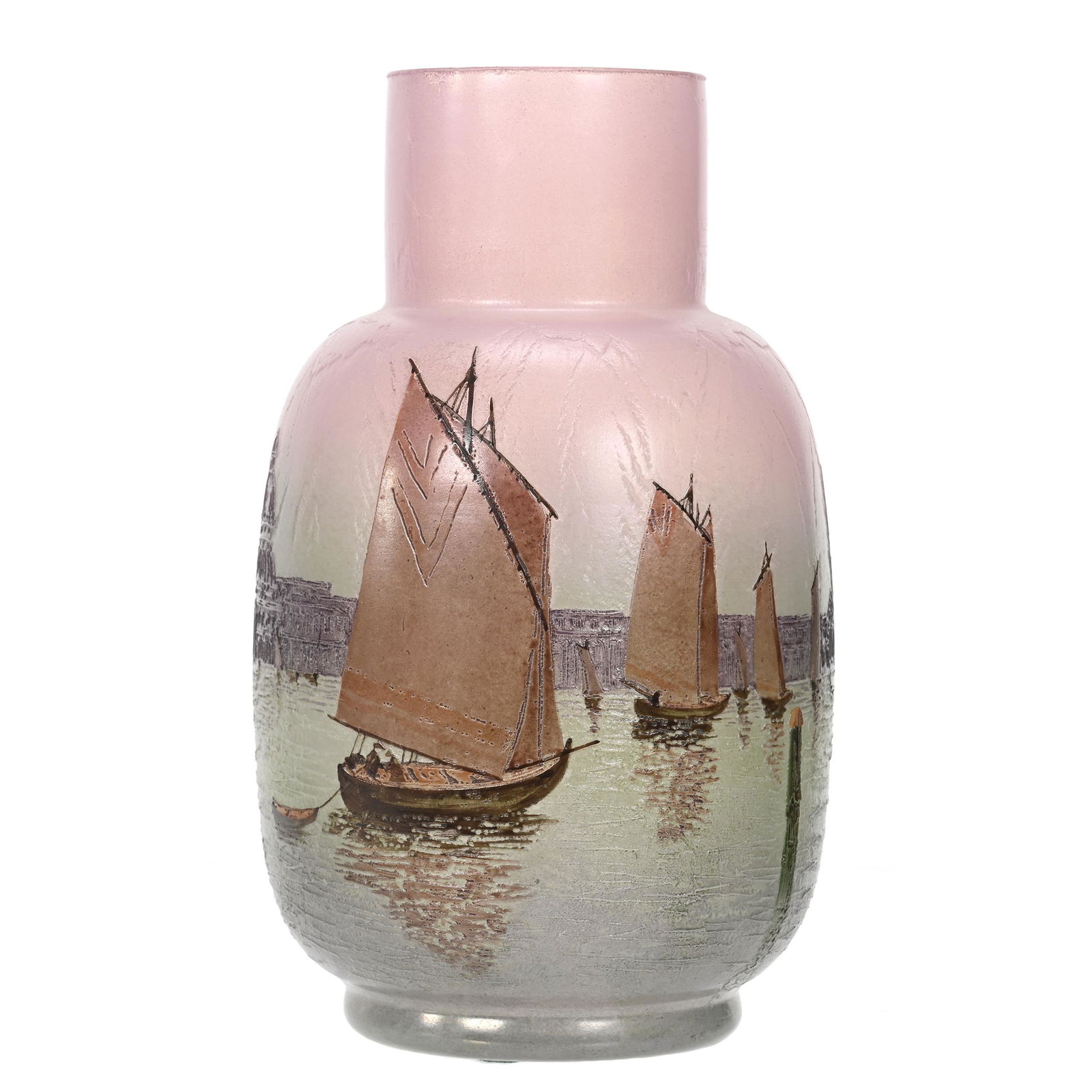 Vase Signed Le Gras French Cameo Art Glass (1 of 4)