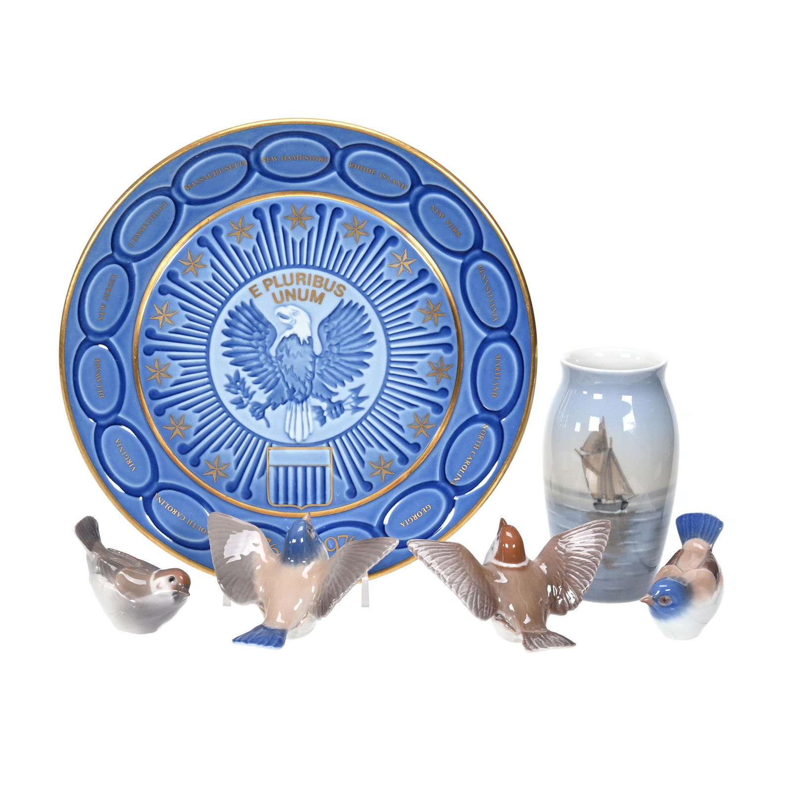 (6) Porcelain Items Marked B&G Copenhagen (1 of 3)