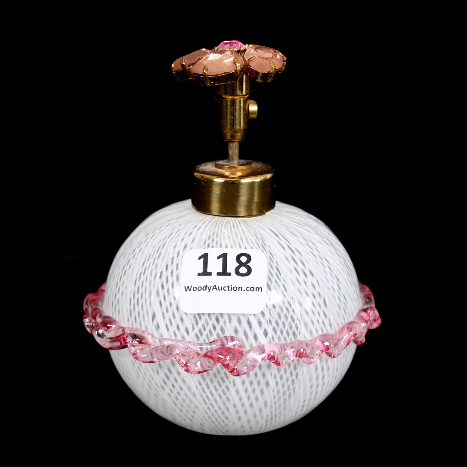 Atomizer/Perfume, Ball Shape, Murano Art Glass (1 of 3)