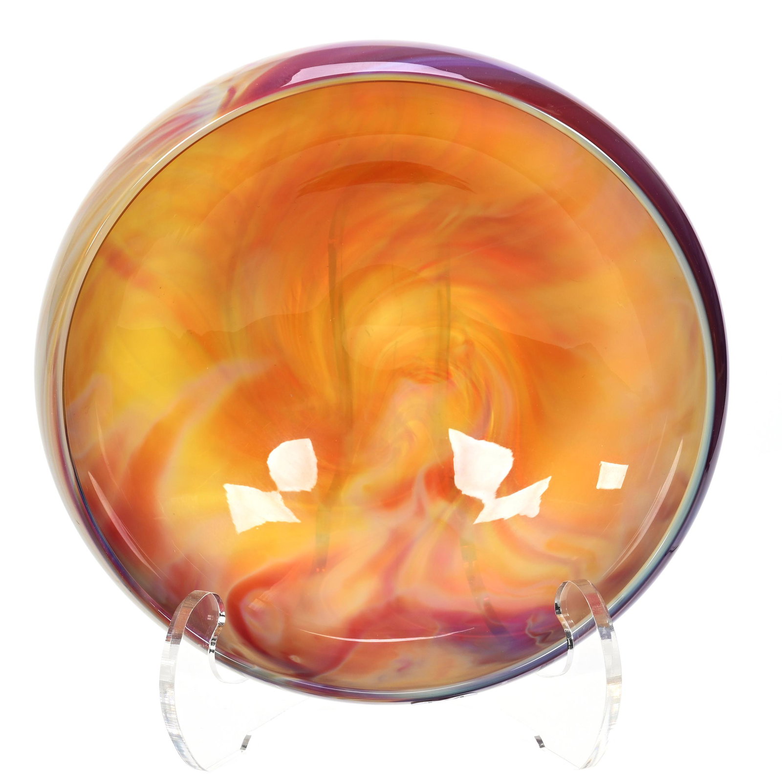 Bowl Marked Josh Simpson, Modern Art Glass (1 of 4)