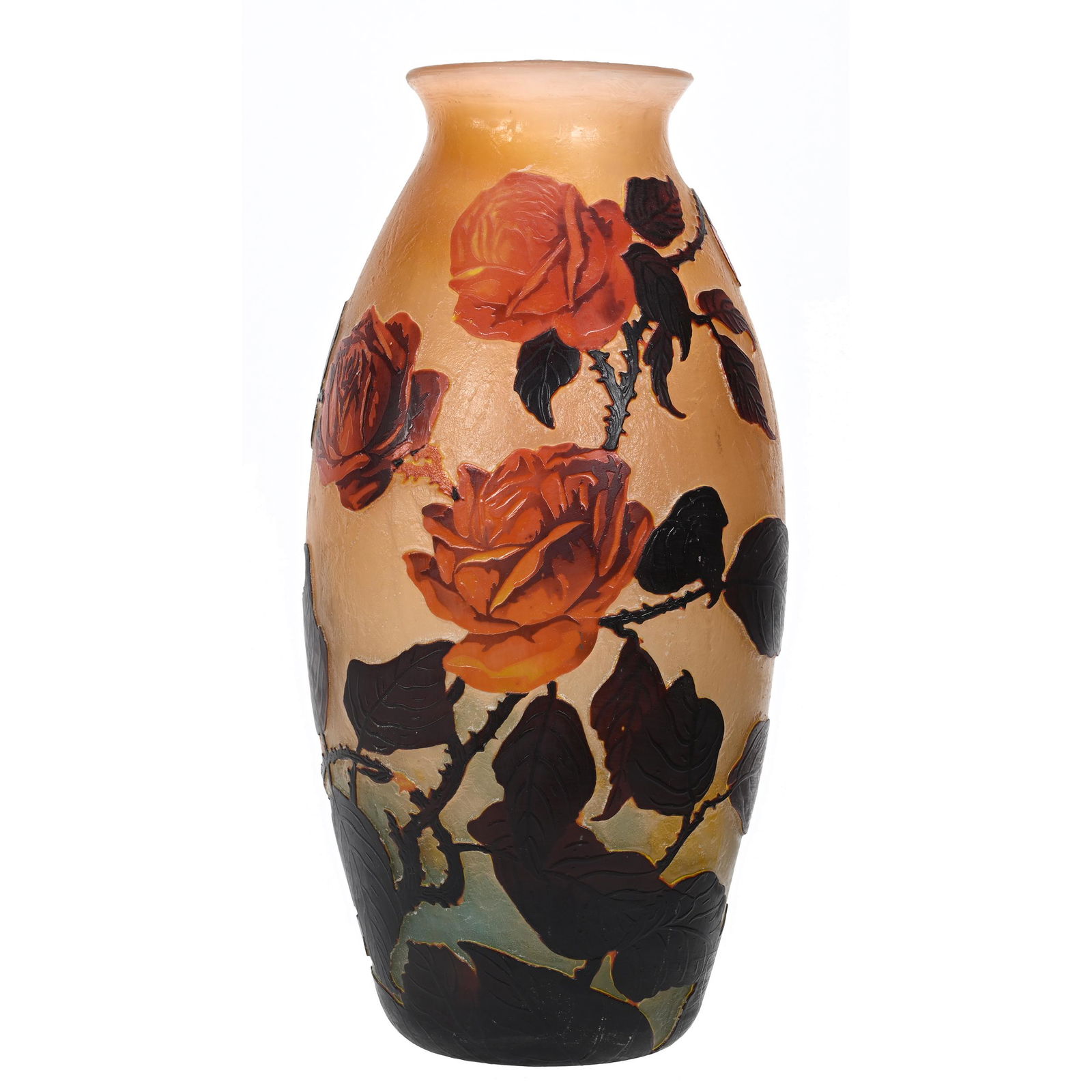 Vase Signed Muller Fres Luneville French Cameo (1 of 4)