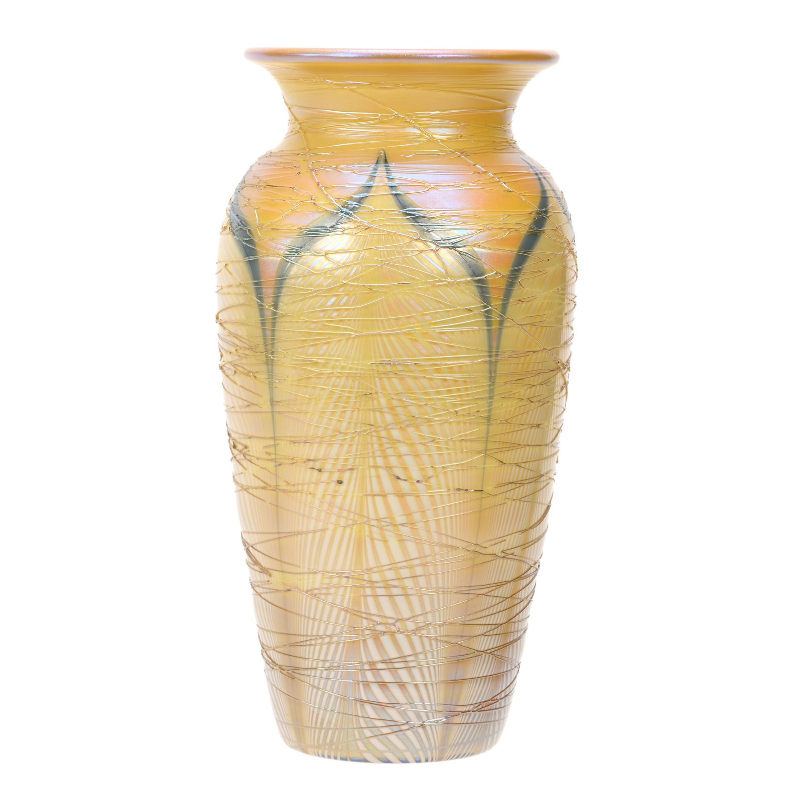 Vase, Unmarked Quezal Art Glass (1 of 4)