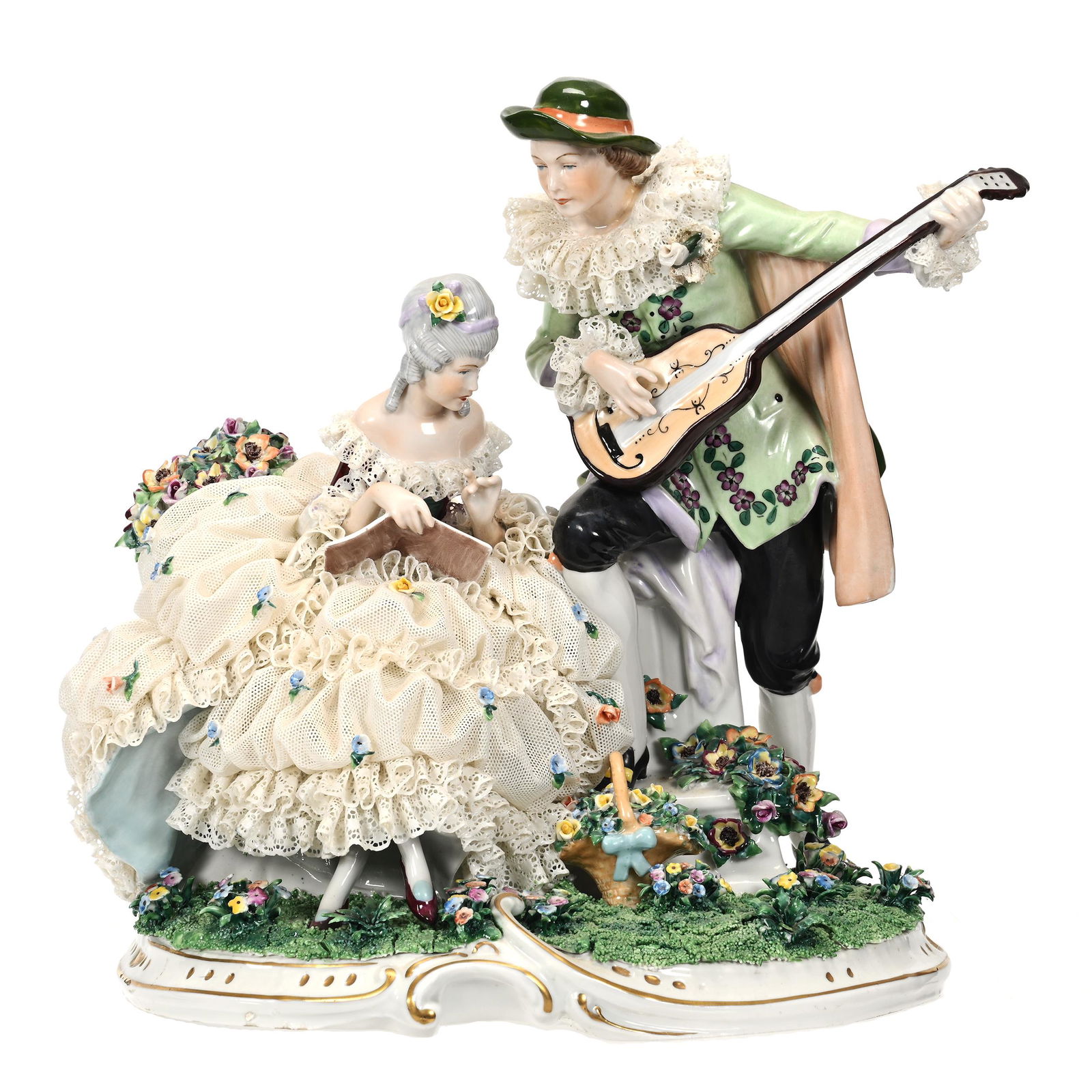 Figural Group, Marked Unterweissbach Porcelain (1 of 5)