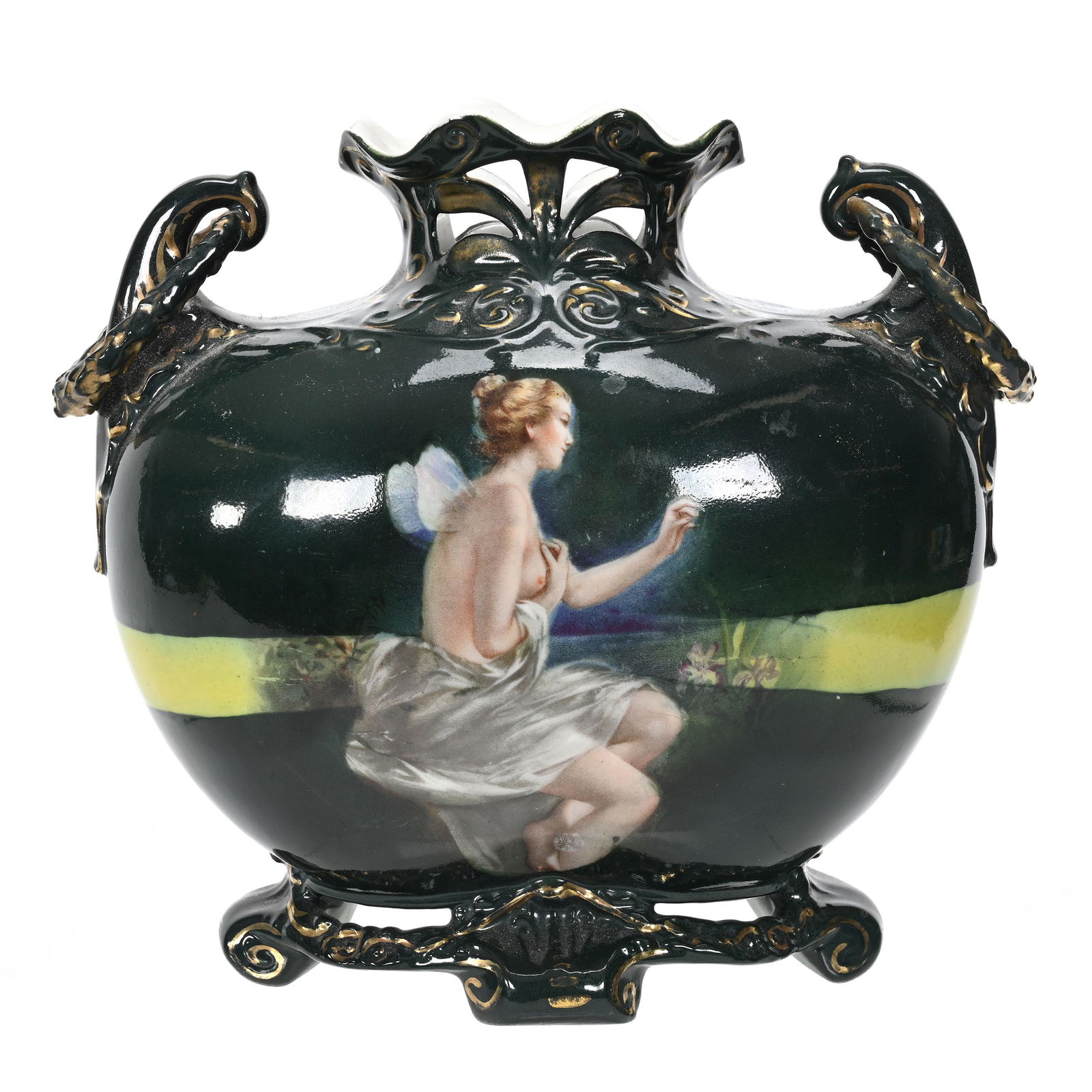 Oval Vase Marked Royal Bayreuth Blue Mark (1 of 3)