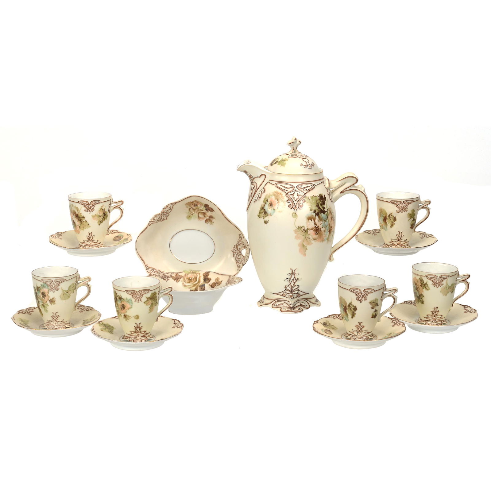 Chocolate Set Marked Old Ivory #15 Clarion (1 of 4)