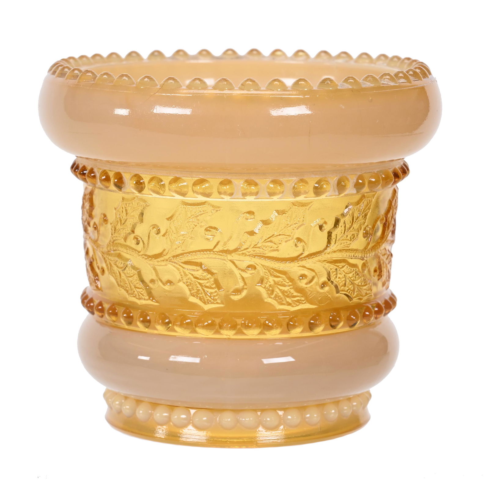 Toothpick Holder, Original Holly Amber Art Glass (1 of 3)