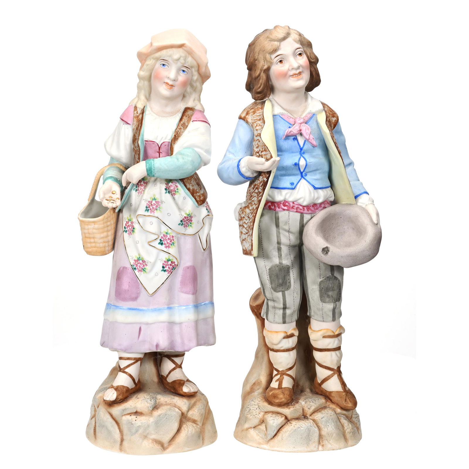 Pair Bisque Figurines, French Style (1 of 3)