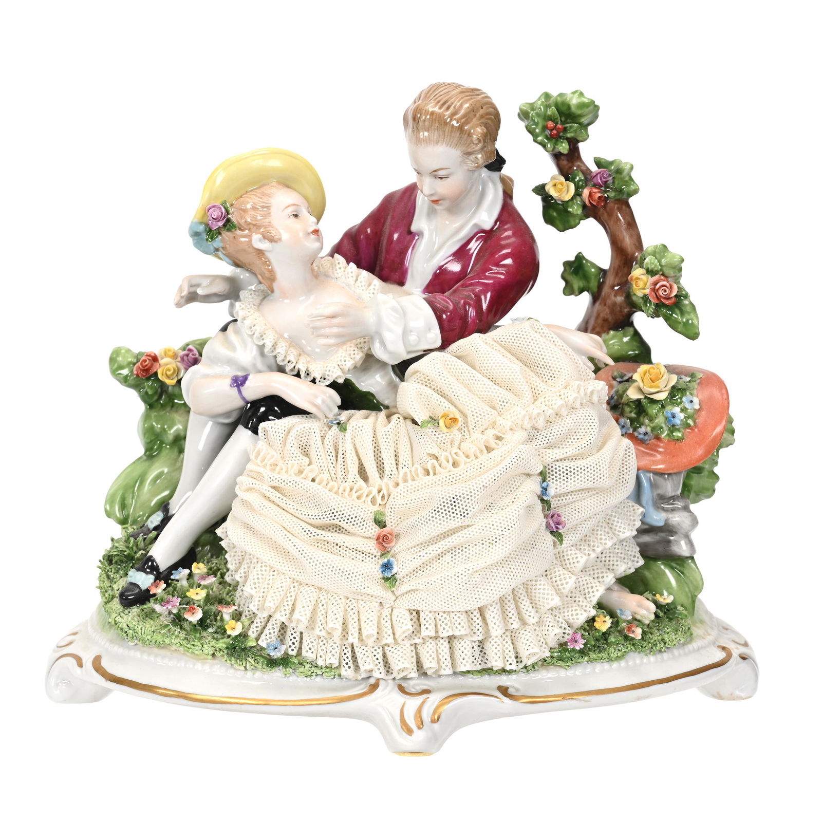 Figural Group Marked Unterweissbach Porcelain (1 of 3)