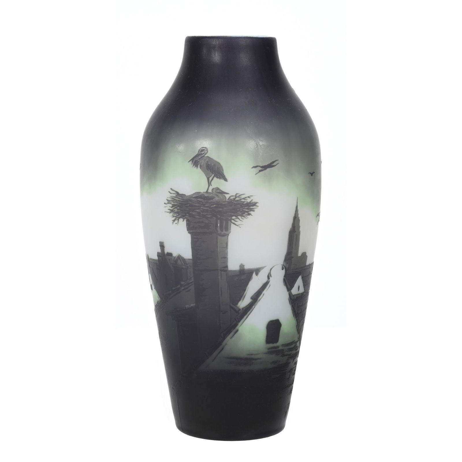 Vase Signed D'argental French Cameo Art Glass (1 of 4)