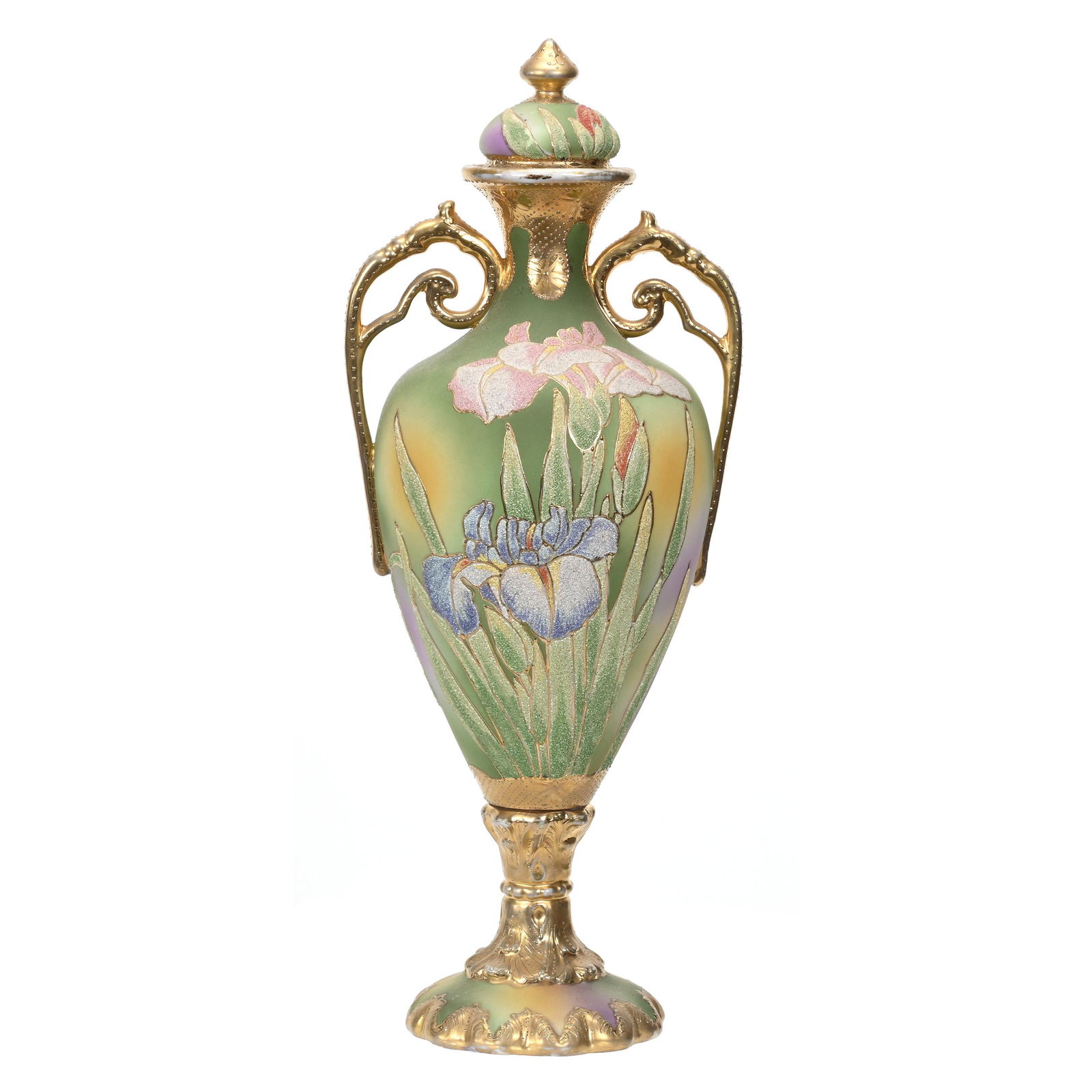 Pedestal Covered Urn Marked Japan (1 of 3)