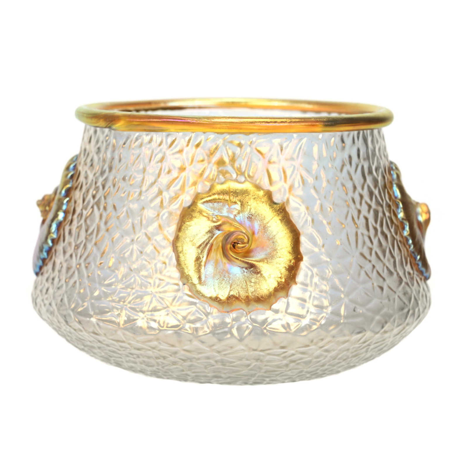 Vase, Design PNII-1943 Art Glass By Loetz: Vase, Design PNII-1943 Art Glass By Loetz, 3.5" x 5.5", Van And Karen Turner Collection.
