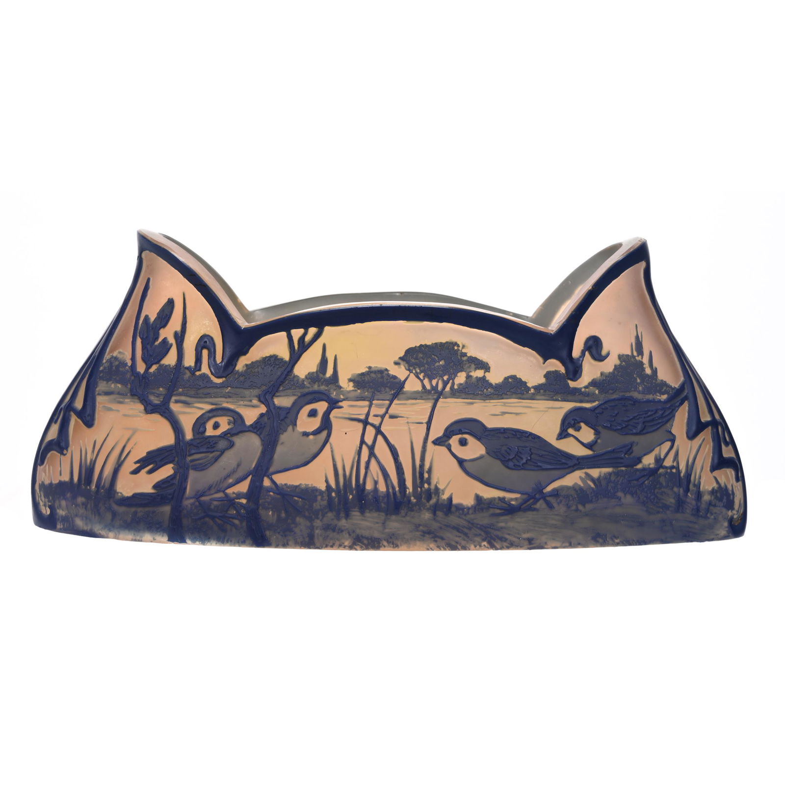 Vase Signed De Vez French Cameo Art Glass (1 of 5)