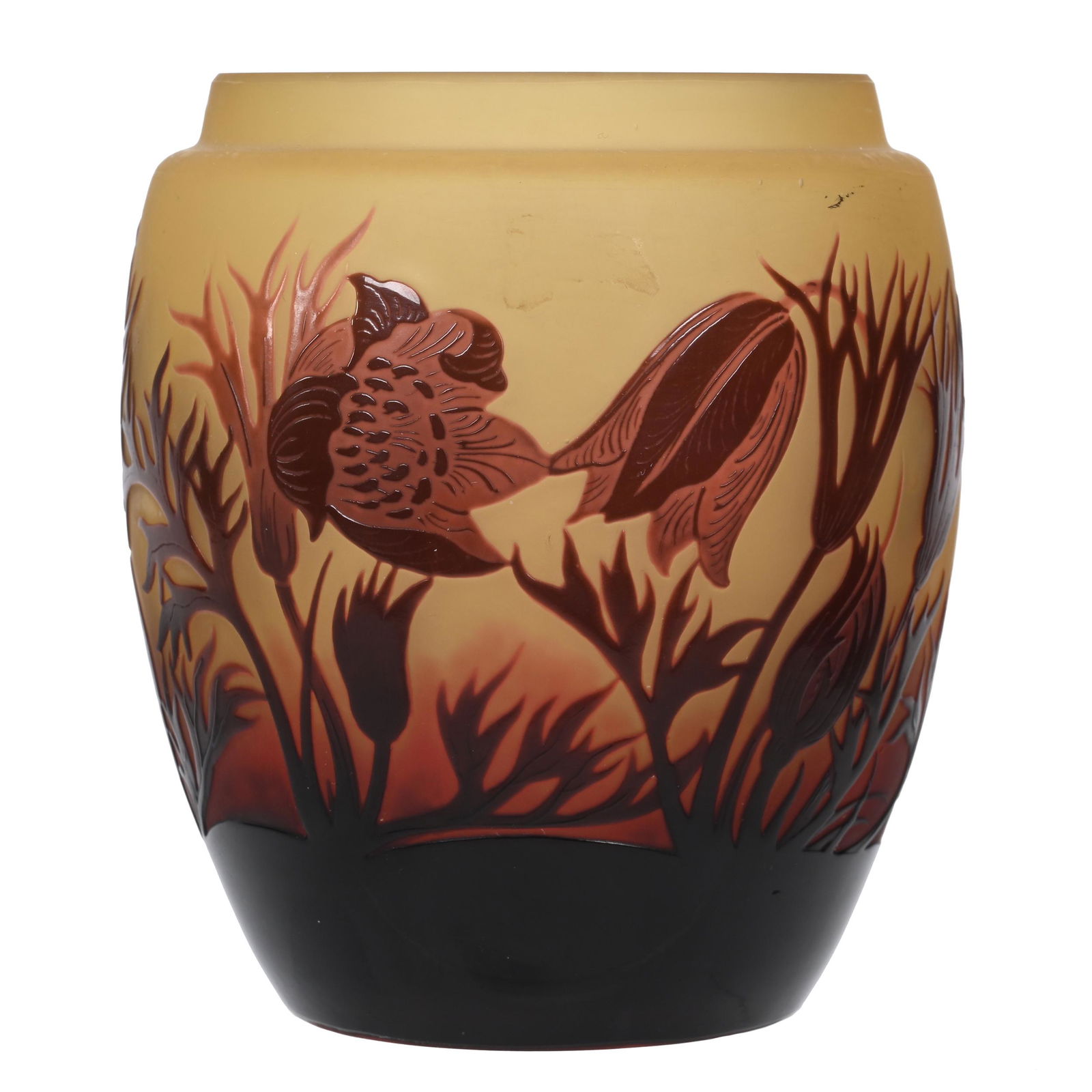 Vase Signed D'argental French Cameo Art Glass (1 of 4)