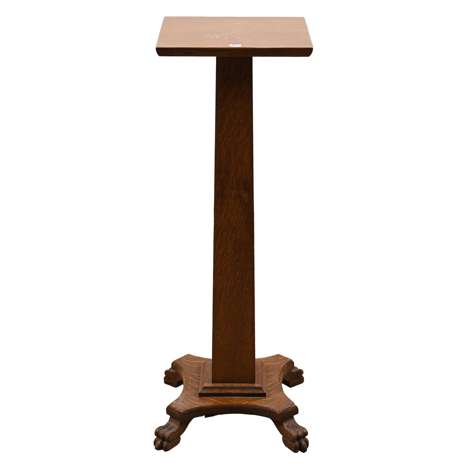 Fern Stand, Antique Oak, Square Top (1 of 3)