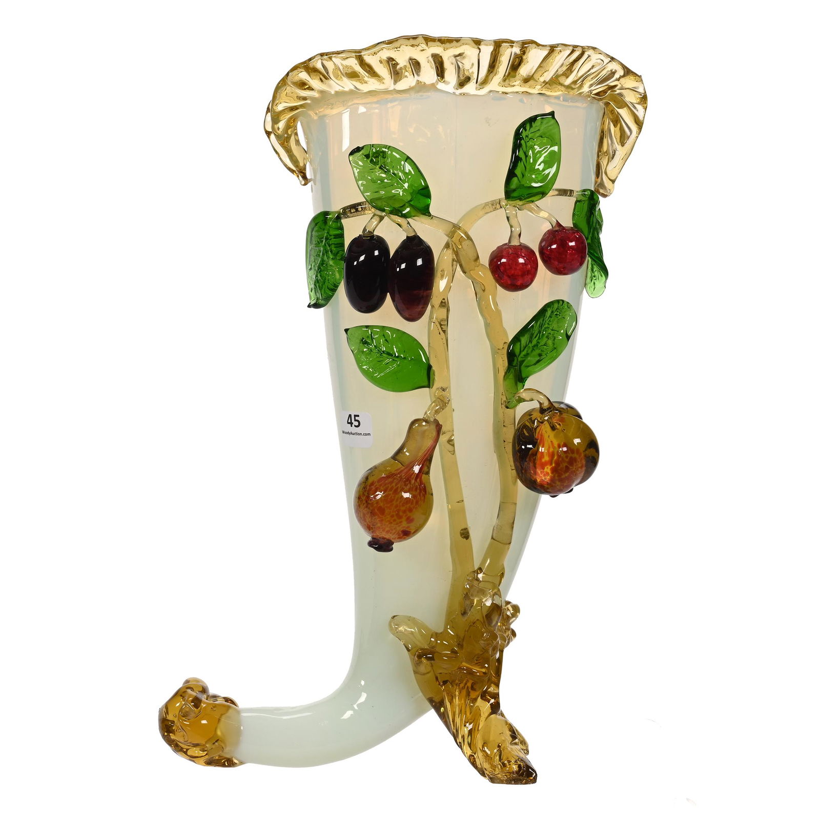 Vase, Cornucopia By Stevens And Williams Art Glass (1 of 5)