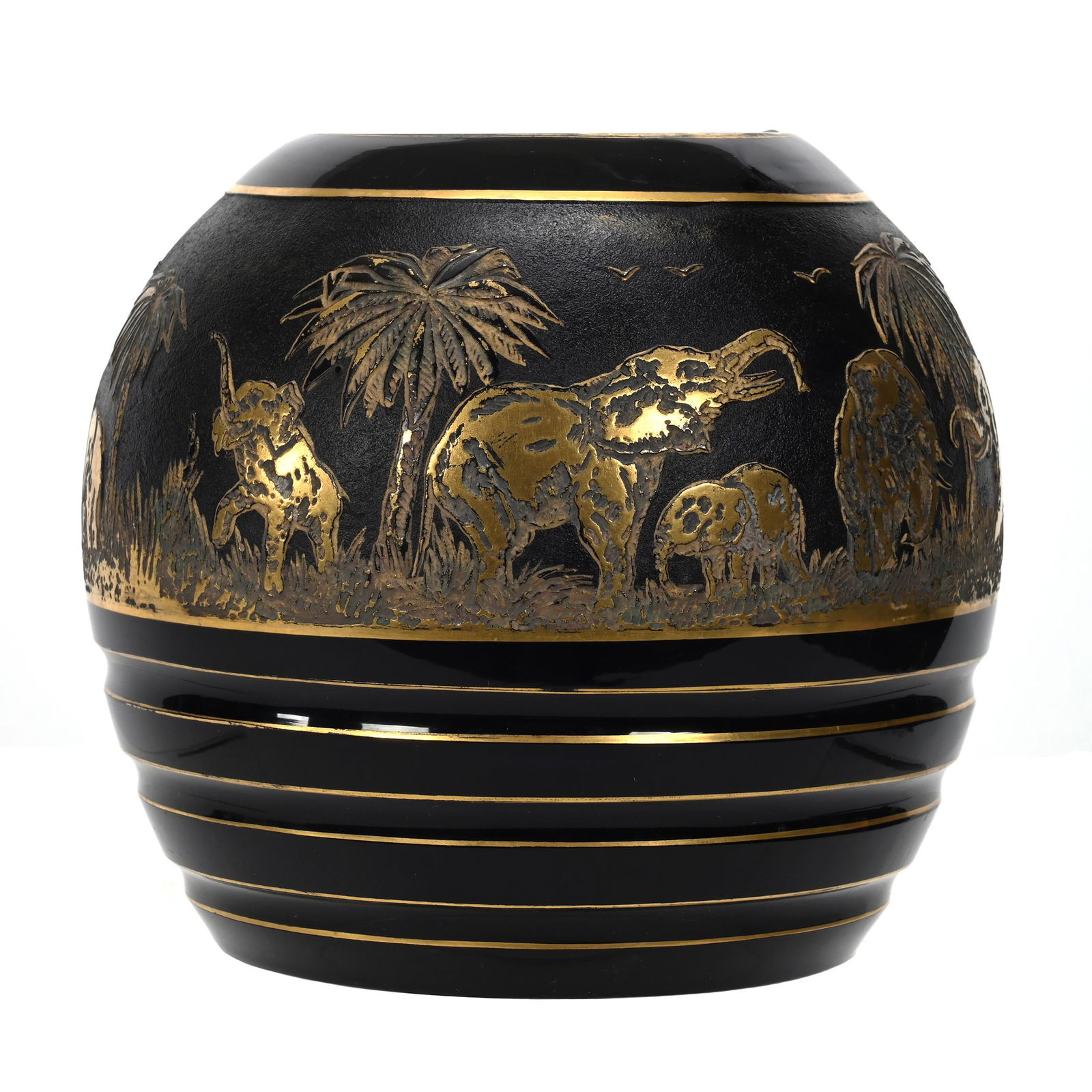 Vase Signed Moser Dark Amethyst Art Glass (1 of 4)