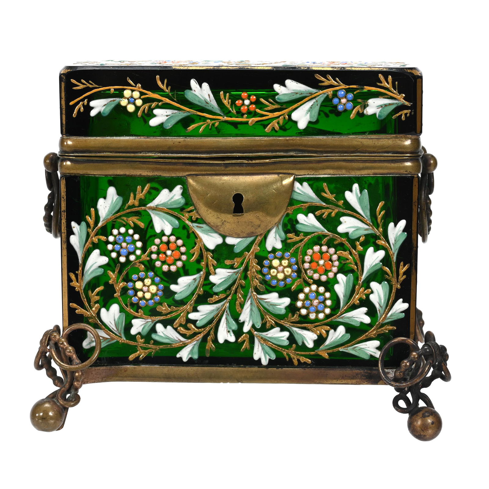 Jewel Box, Emerald Green Art Glass (1 of 3)