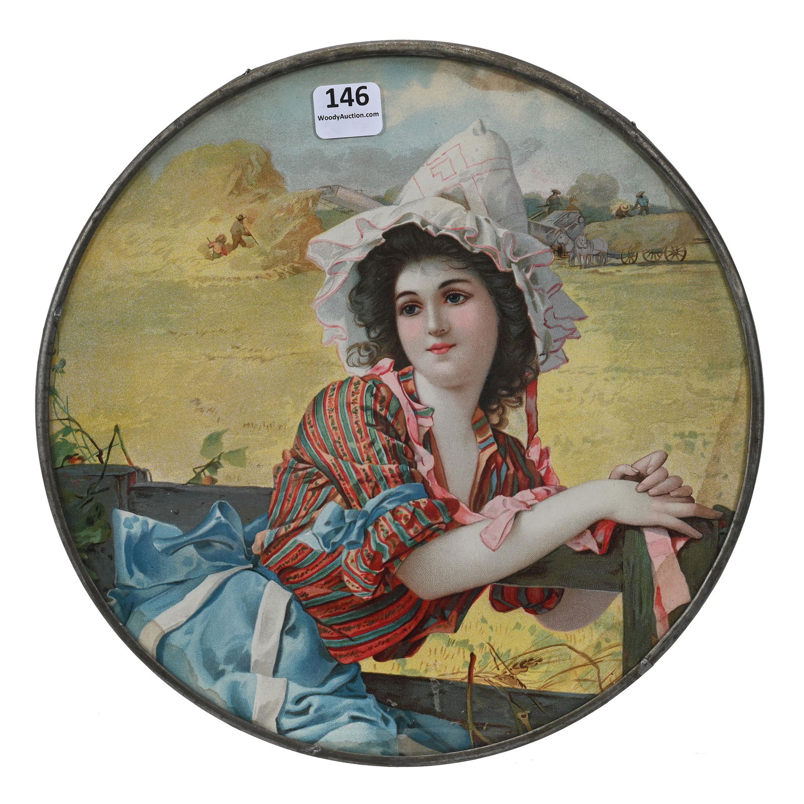 Flue Cover, Young Woman Near Hay Harvest (1 of 2)