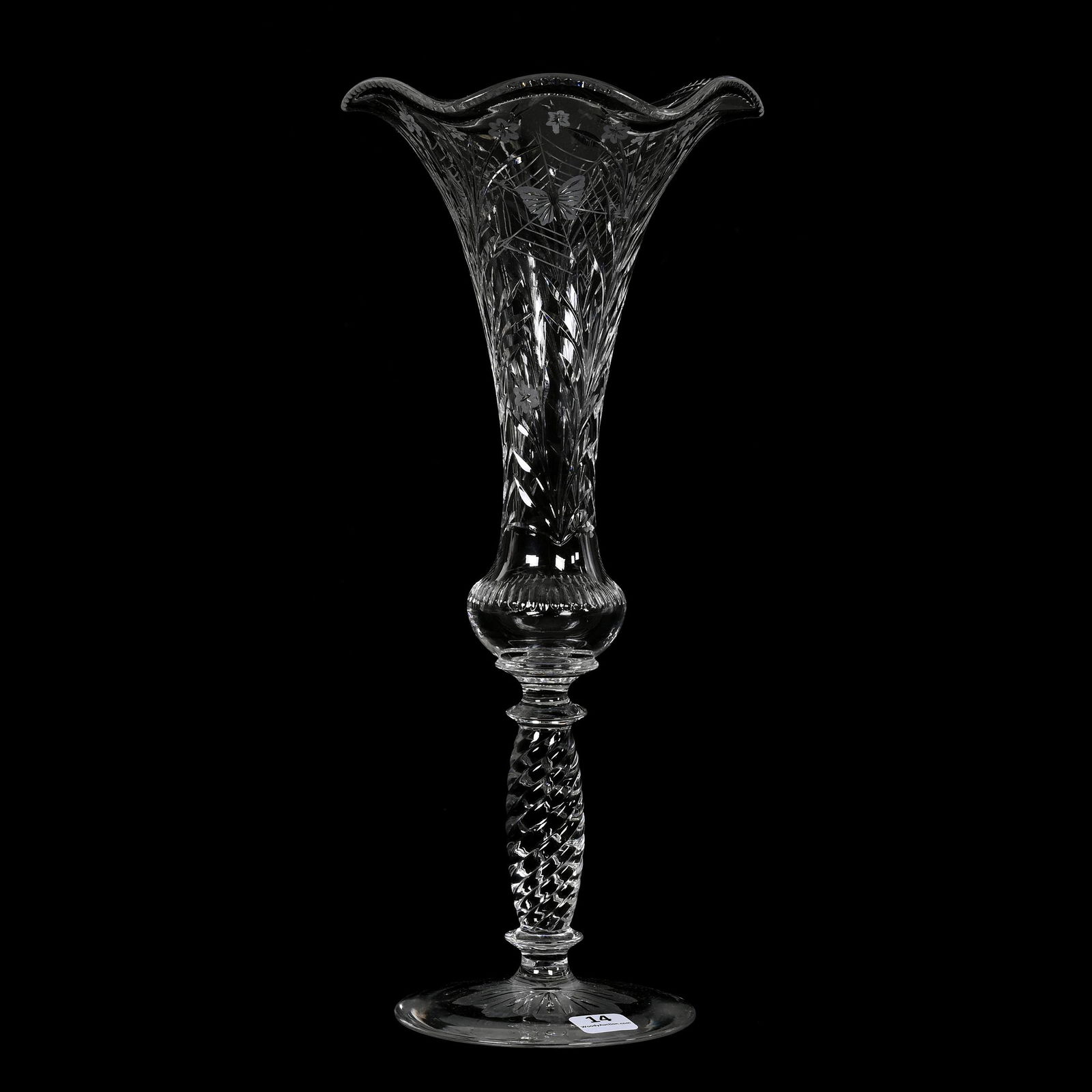 Trumpet Vase, ABCG, Coleus Pattern By Pairpoint (1 of 3)