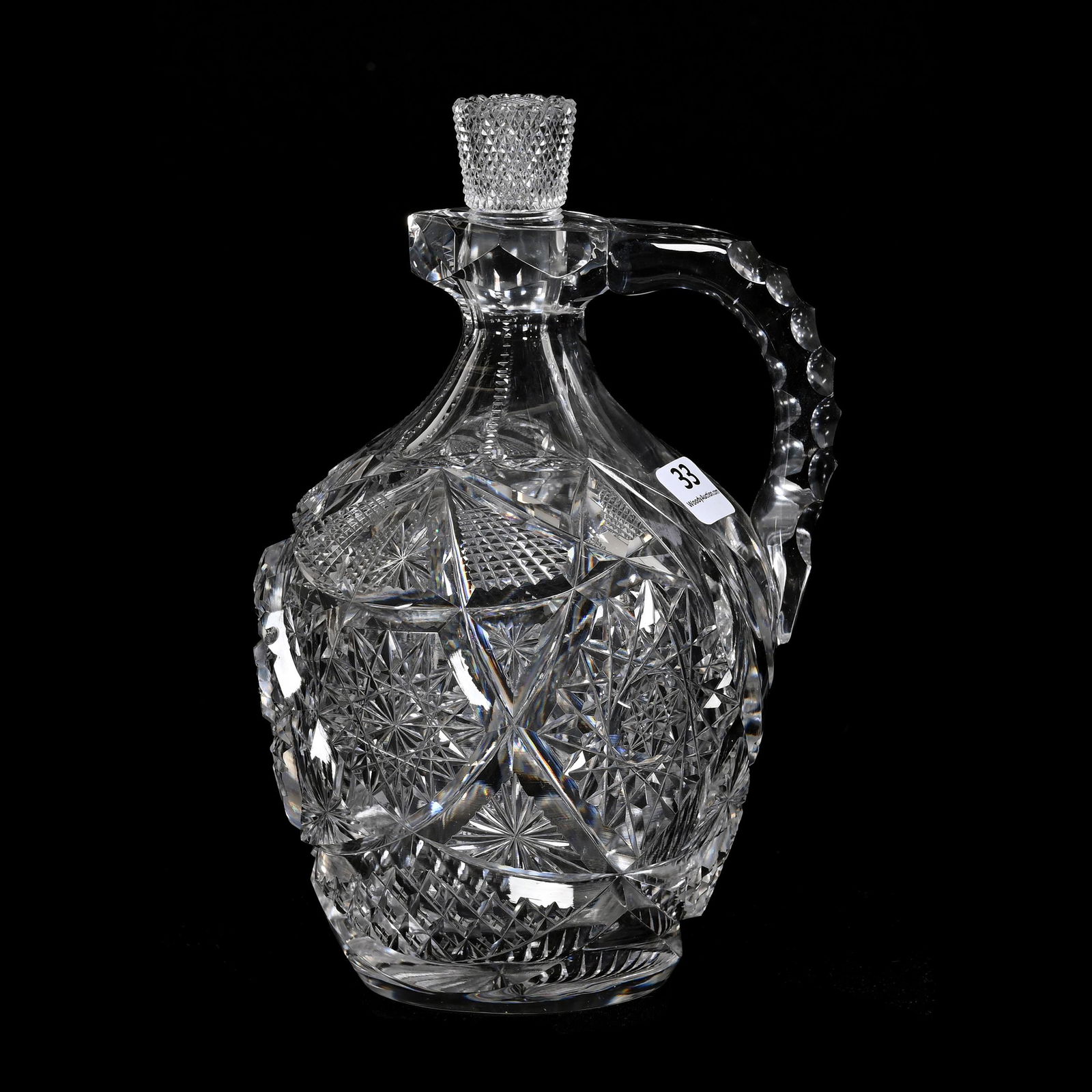 Whiskey Jug, ABCG, Signed Libbey Colonna Pattern (1 of 3)