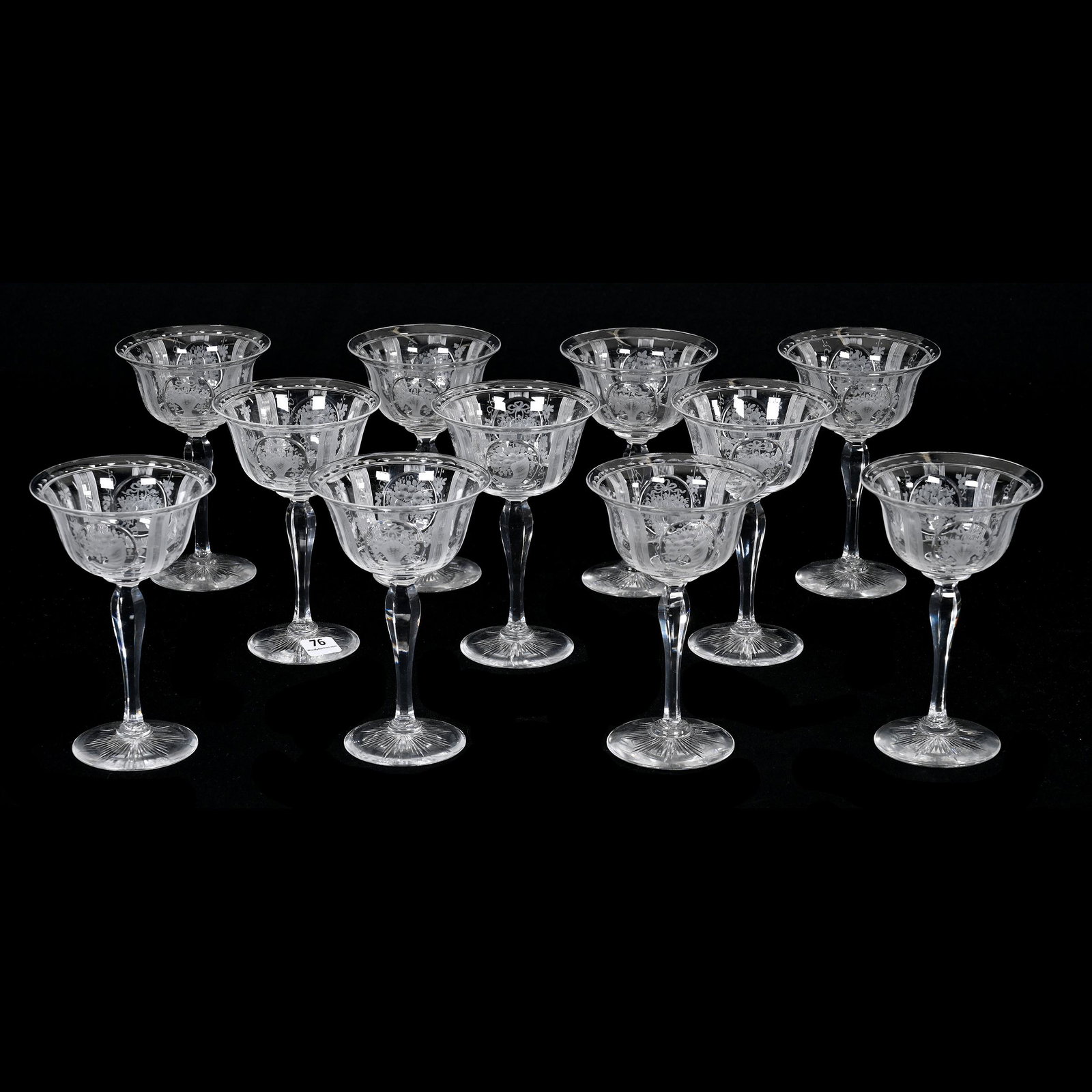 (11) Cocktail Stems, ABCG, Signed Hawkes Millicent (1 of 2)