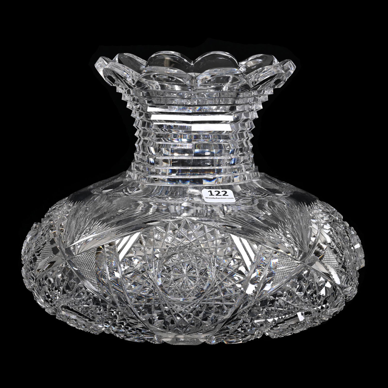 Flower Center, American Brilliant Cut Glass (1 of 3)