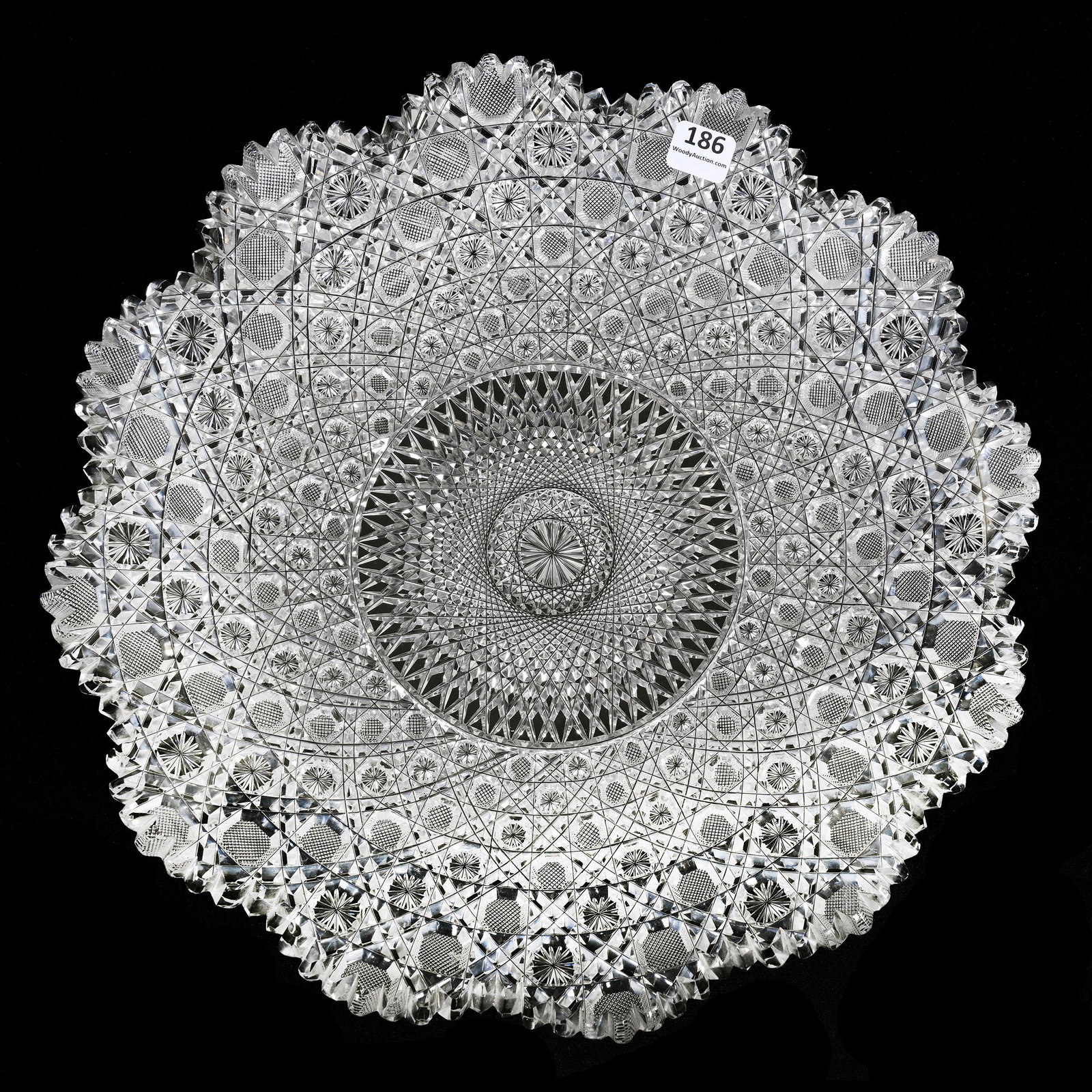 Round Tray, American Brilliant Cut Glass (1 of 2)