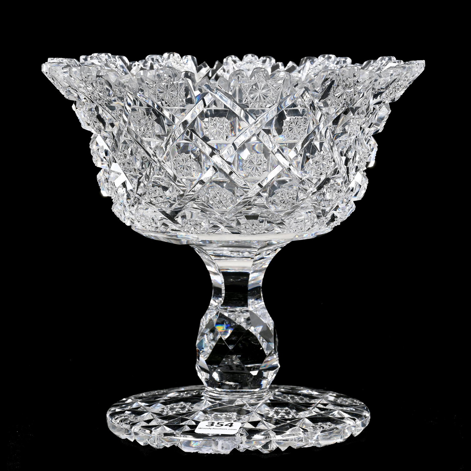 Compote, ABCG, Signed Egginton Trellis Pattern (1 of 3)