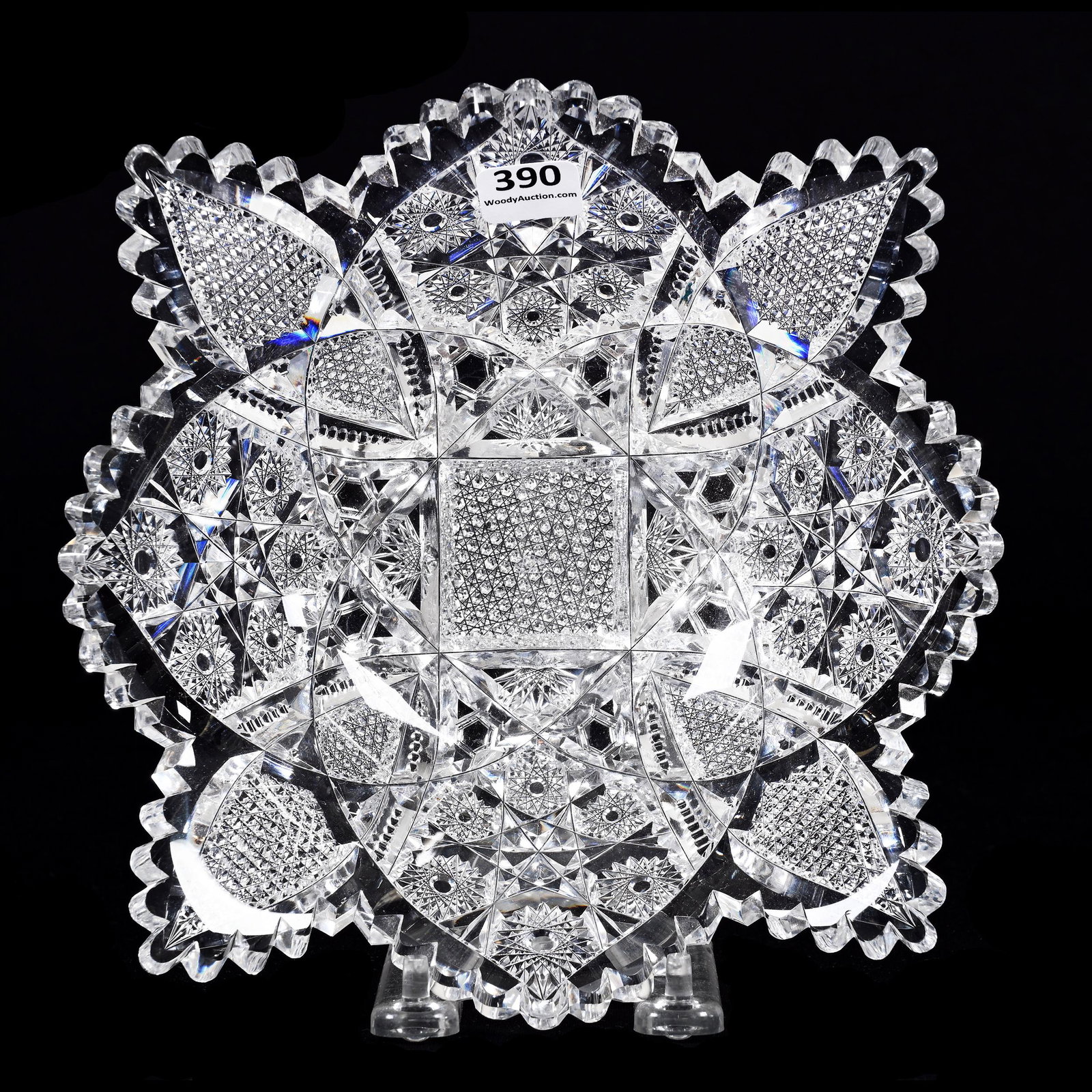 Square Bowl, ABCG, Signed Libbey Marcella Pattern (1 of 4)