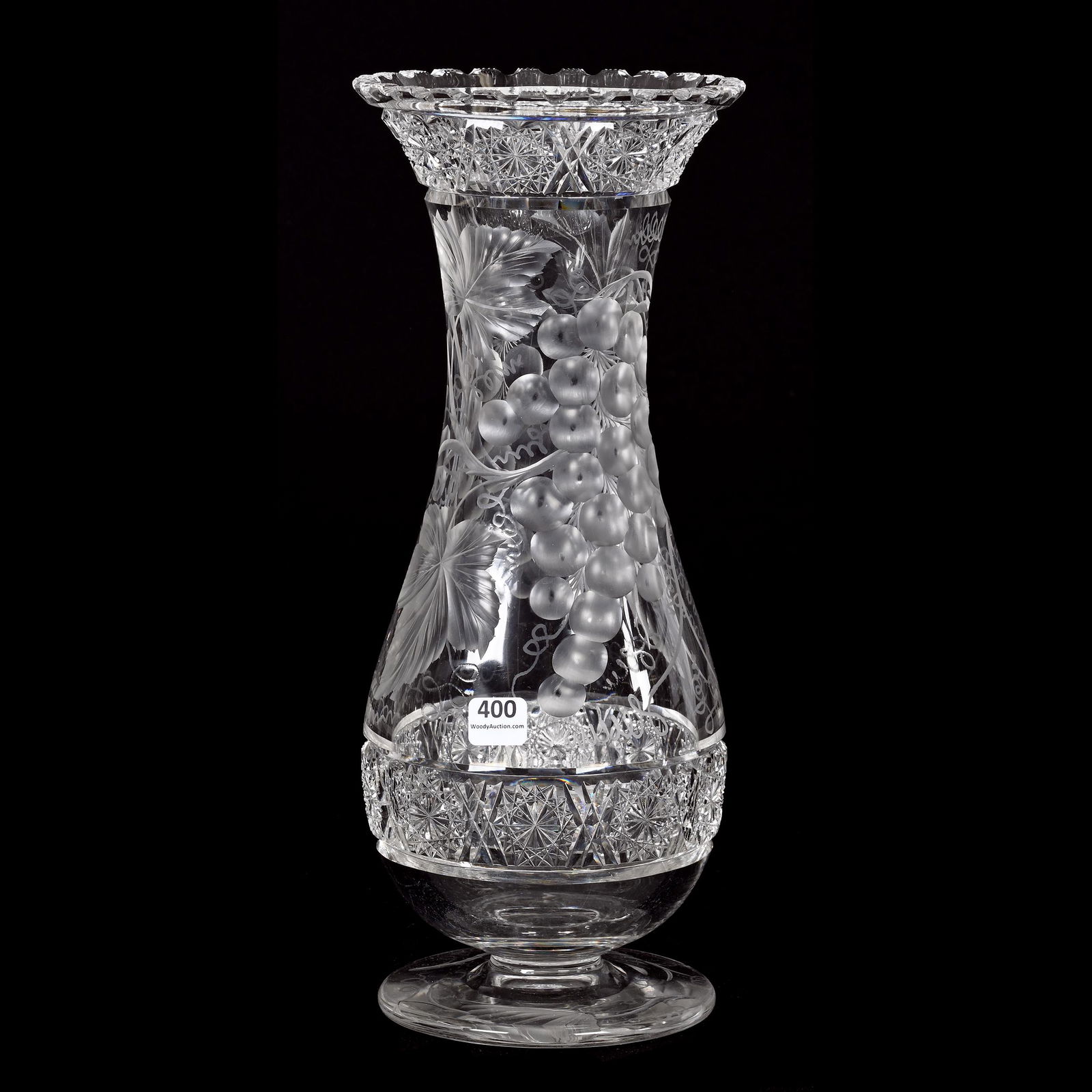 Pedestal Vase, American Brilliant Cut Glass, By Tuthill (1 of 3)