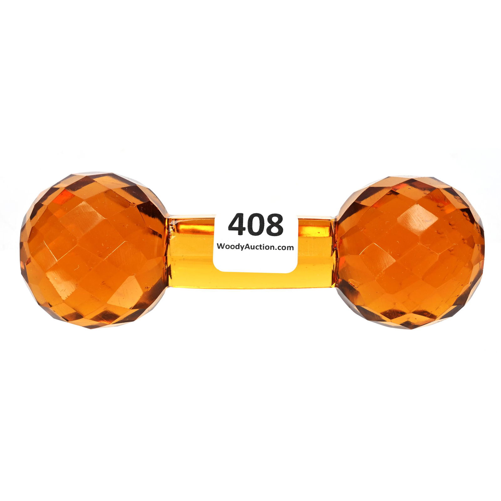 Knife Rest, Brilliant Period Cut Glass, Cased Amber (1 of 2)