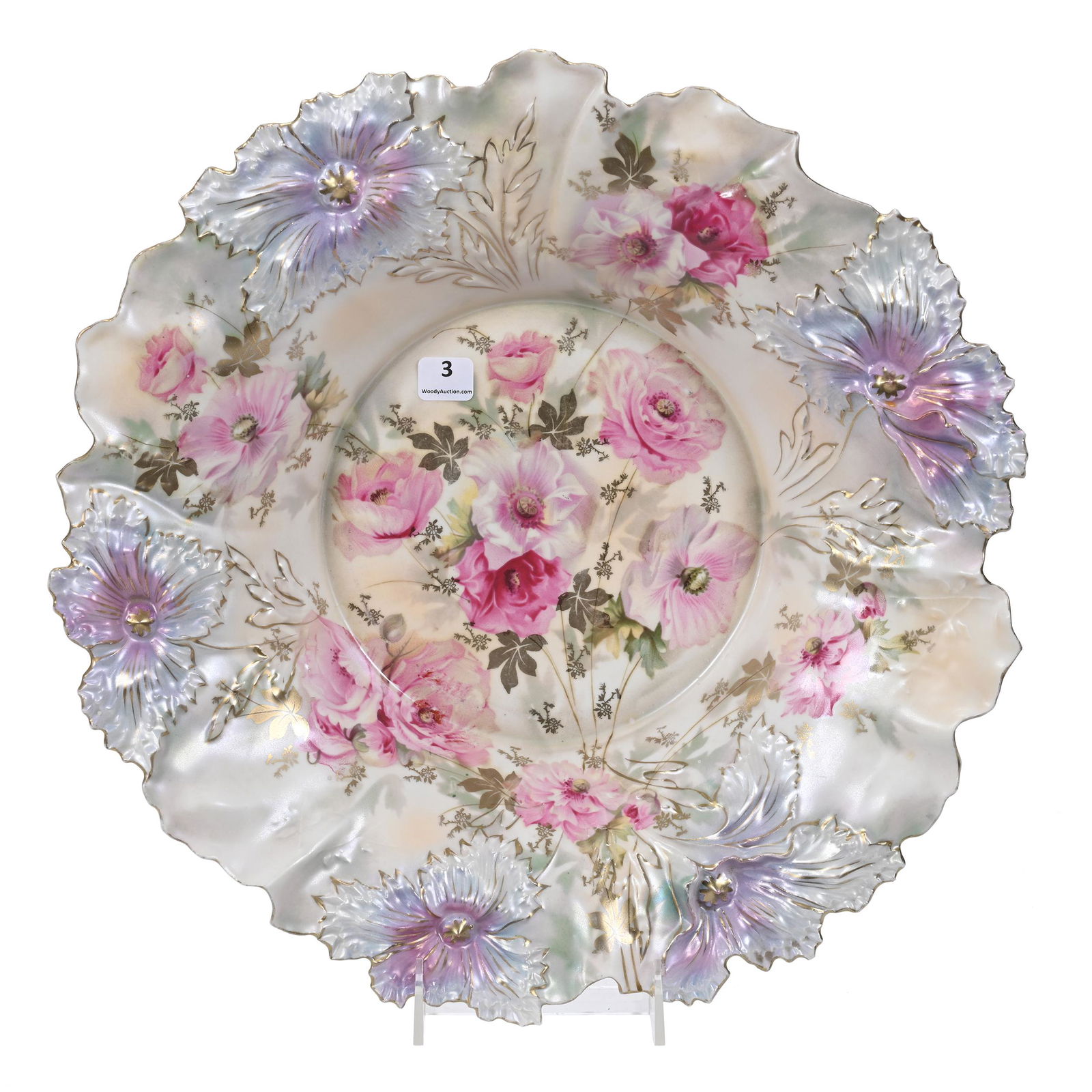 Center Bowl Marked R.S. Prussia, Carnation Mold (1 of 5)