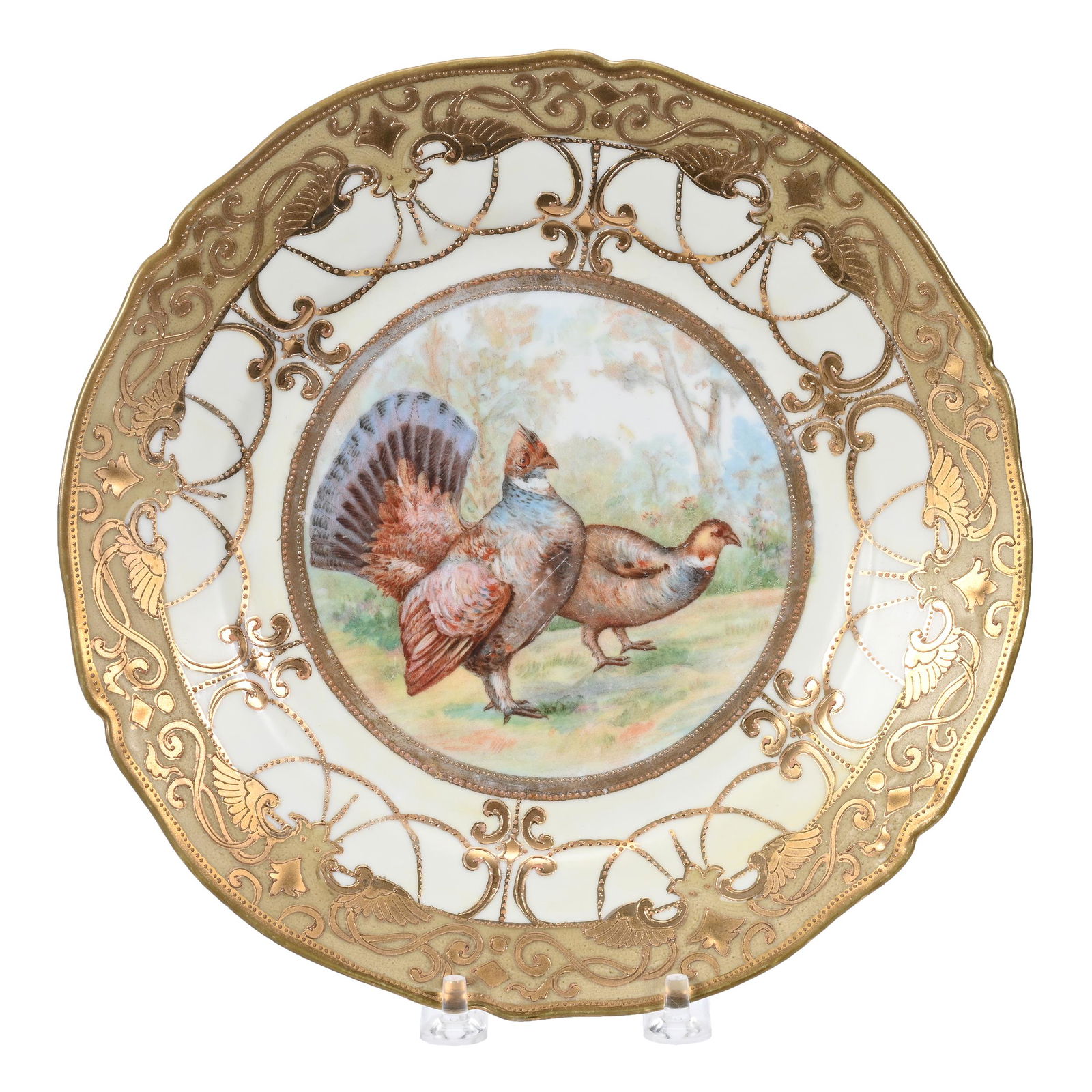 Plate Marked Nippon, Game Bird Scenic Decor (1 of 2)