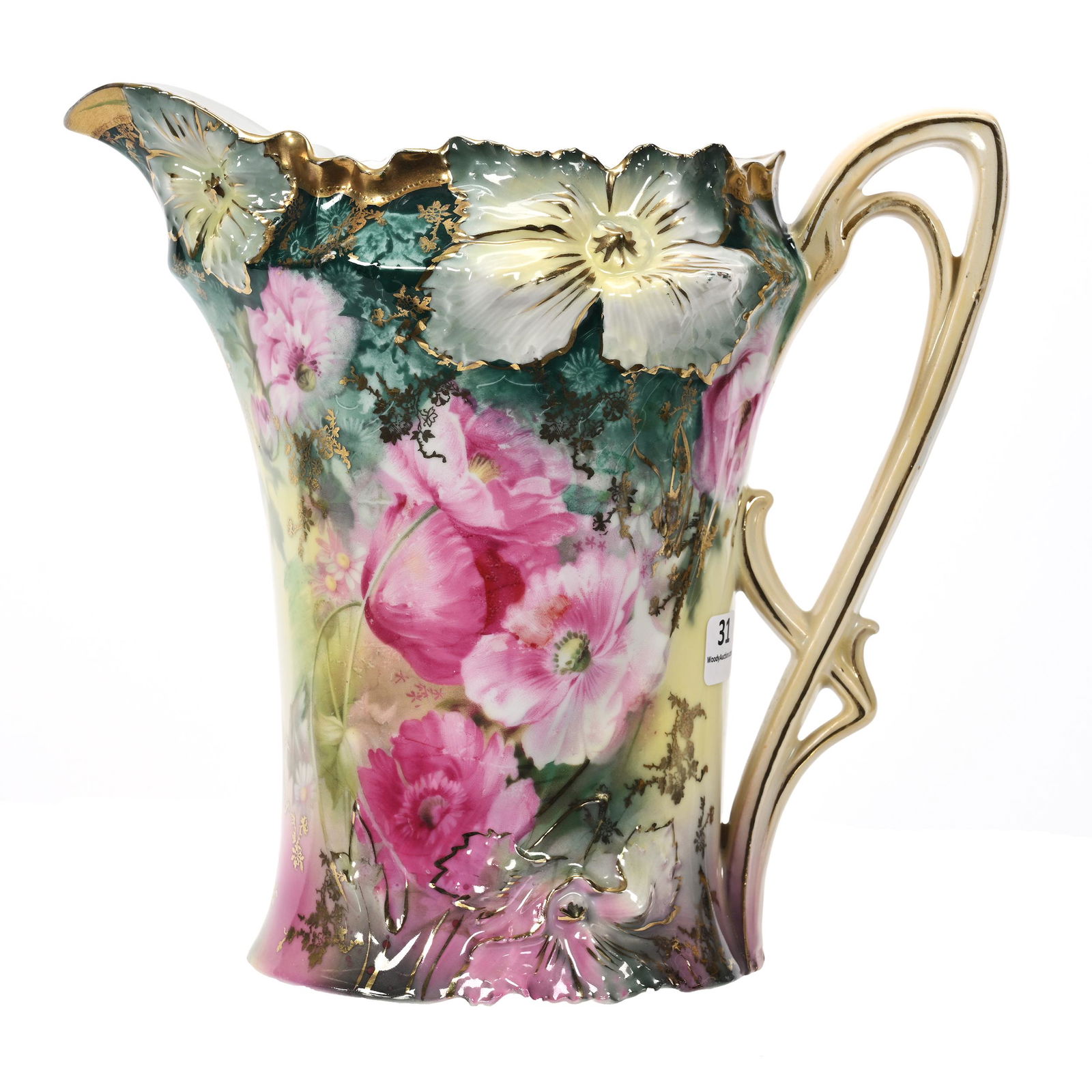 Pitcher Marked R.S. Prussia, Carnation Mold (1 of 3)