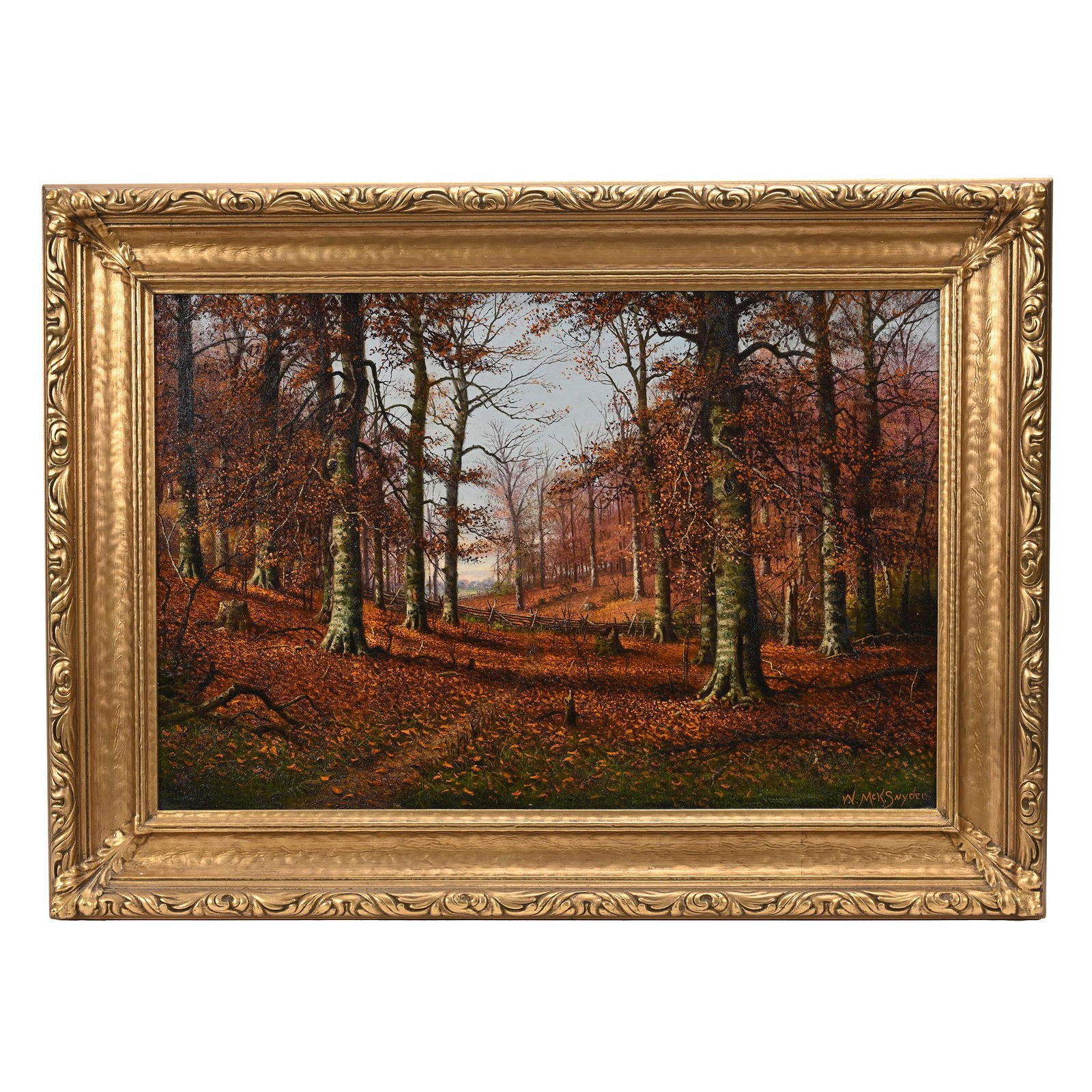 Original Oil On Canvas Signed W. Mck. Snyder (1 of 5)