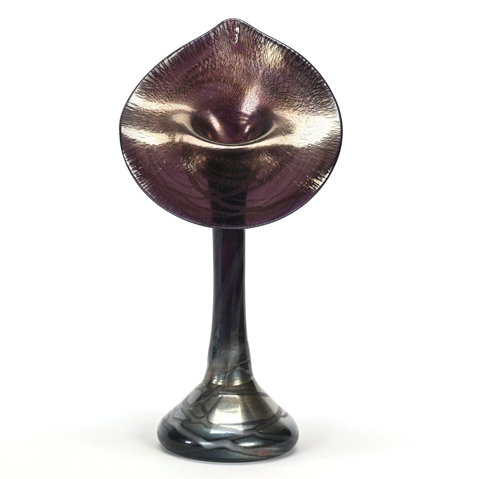 Vase, Jack In Pulpit, Modern Iridescent Art Glass (1 of 3)