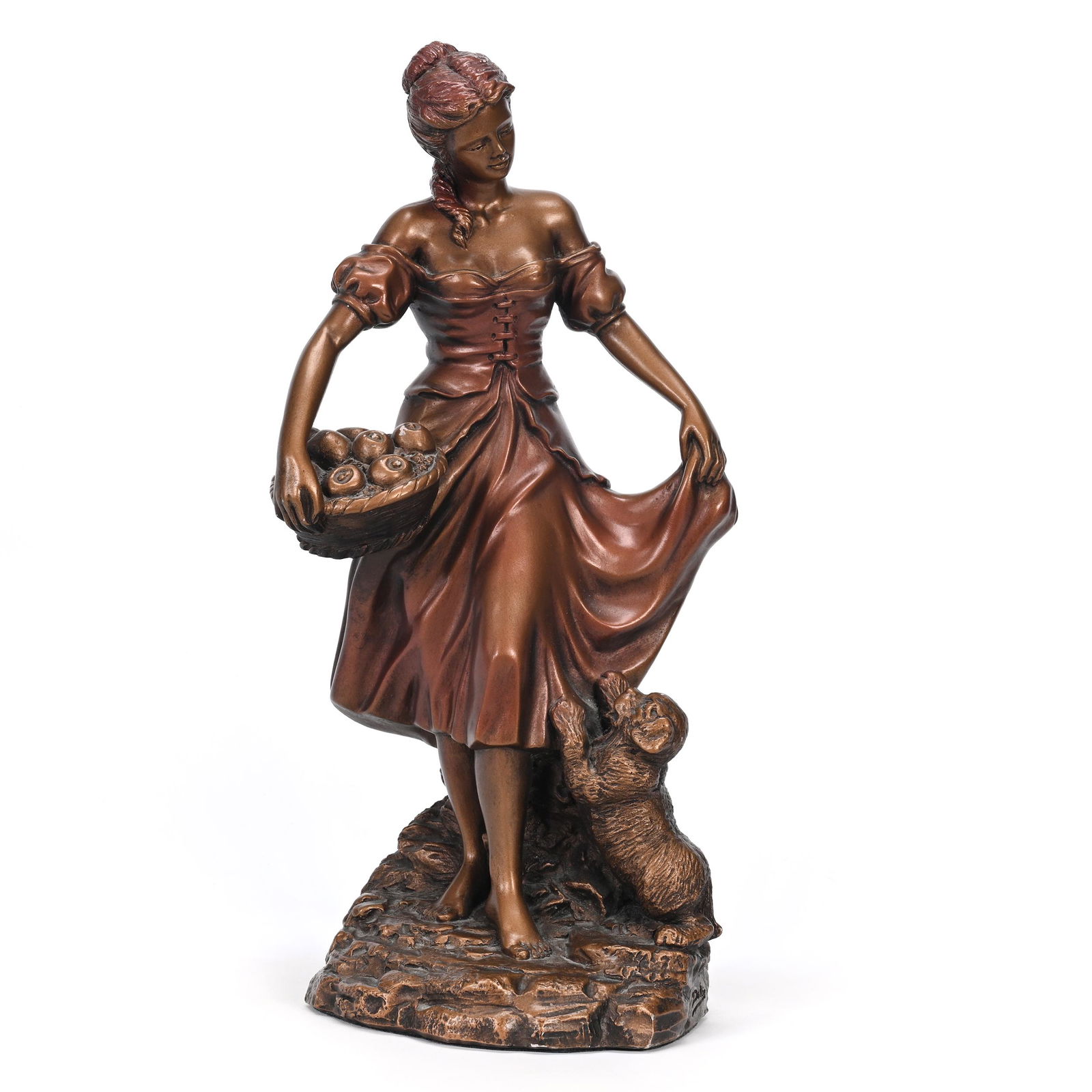 Metal Figure, Contemporary, Titled "Morning Walk" (1 of 3)